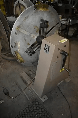 P/A INDUSTRIES DSRA1200D MOTORIZED DOUBLE-END COIL REEL (1200 LB MAX COIL WEIGHT) - COIL STOCK REELS