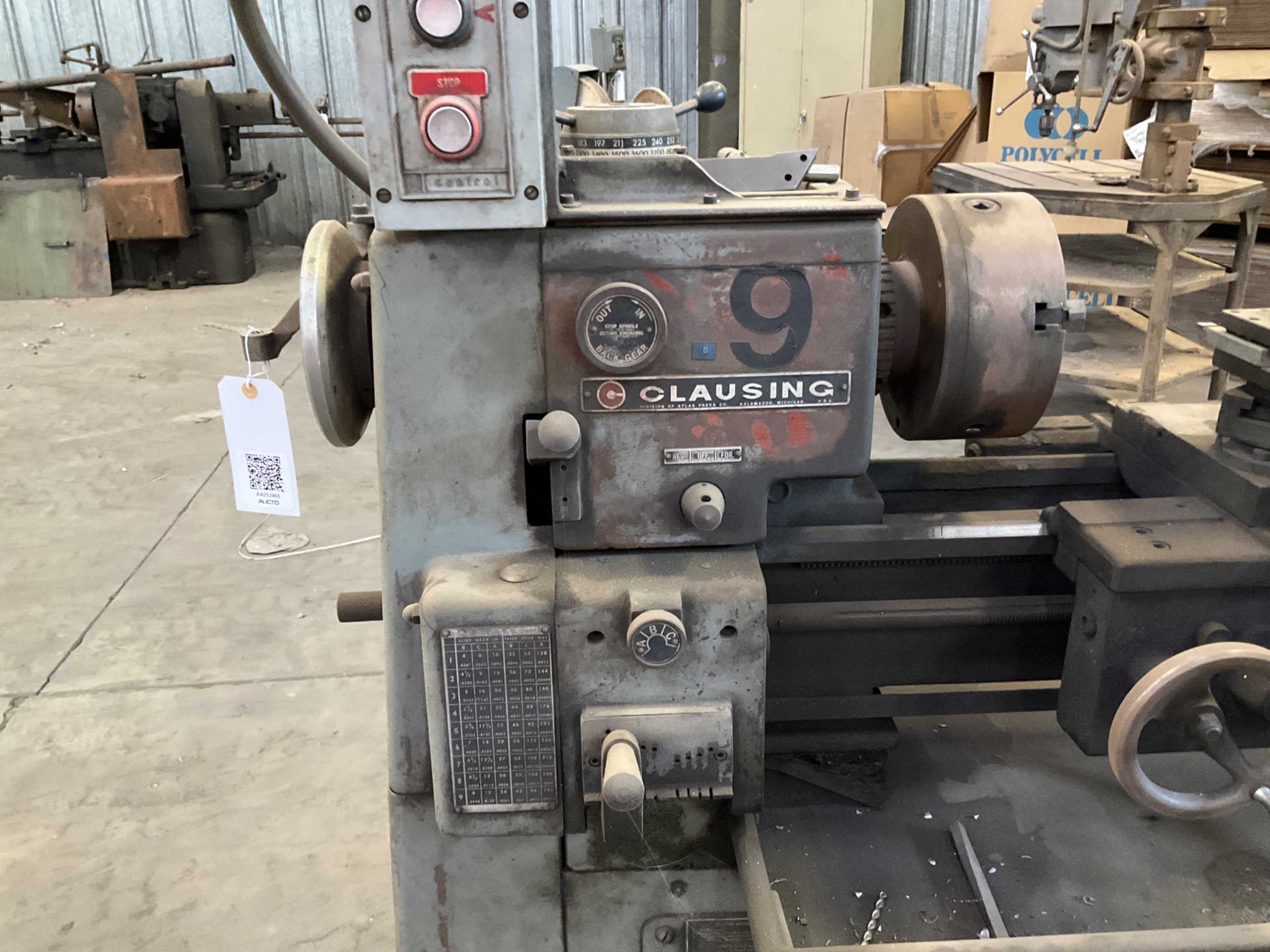 CLAUSING 5914 MANUAL LATHE - MANUAL LATHE