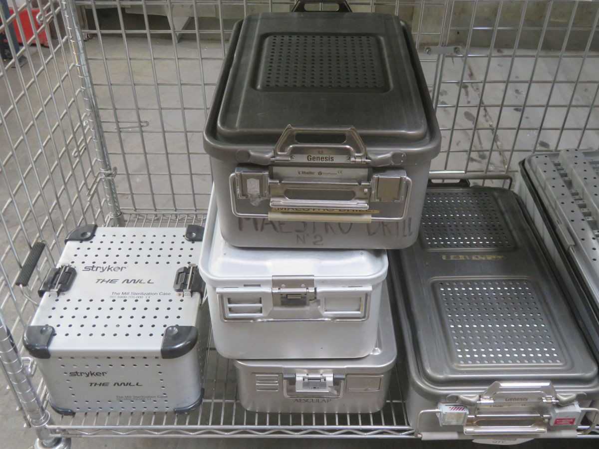 LOT OF 21 BIO-BIN STERILIZATION CONTAINERS MIXED LOT - STORAGE BINS