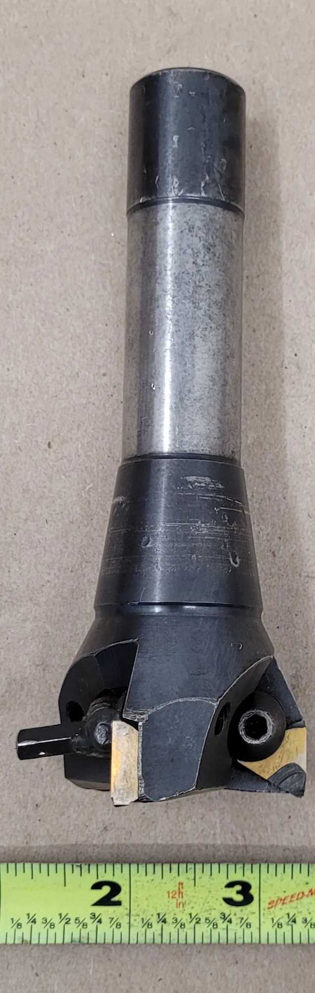 BRIDGEPORT R8 END MILL HOLDER, 1-3/4" CUTTER DIAMETER, 5-1/2" OAL, 3 INSERT SEATS - MACHINING TOOLING & PARTS