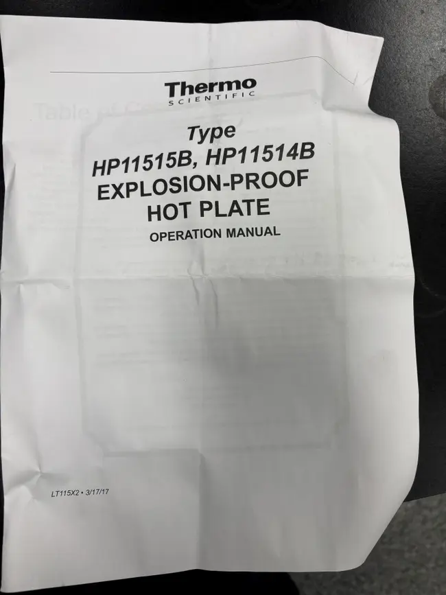 2019 THERMO SCIENTIFIC HP11515B HOT PLATE - undefined