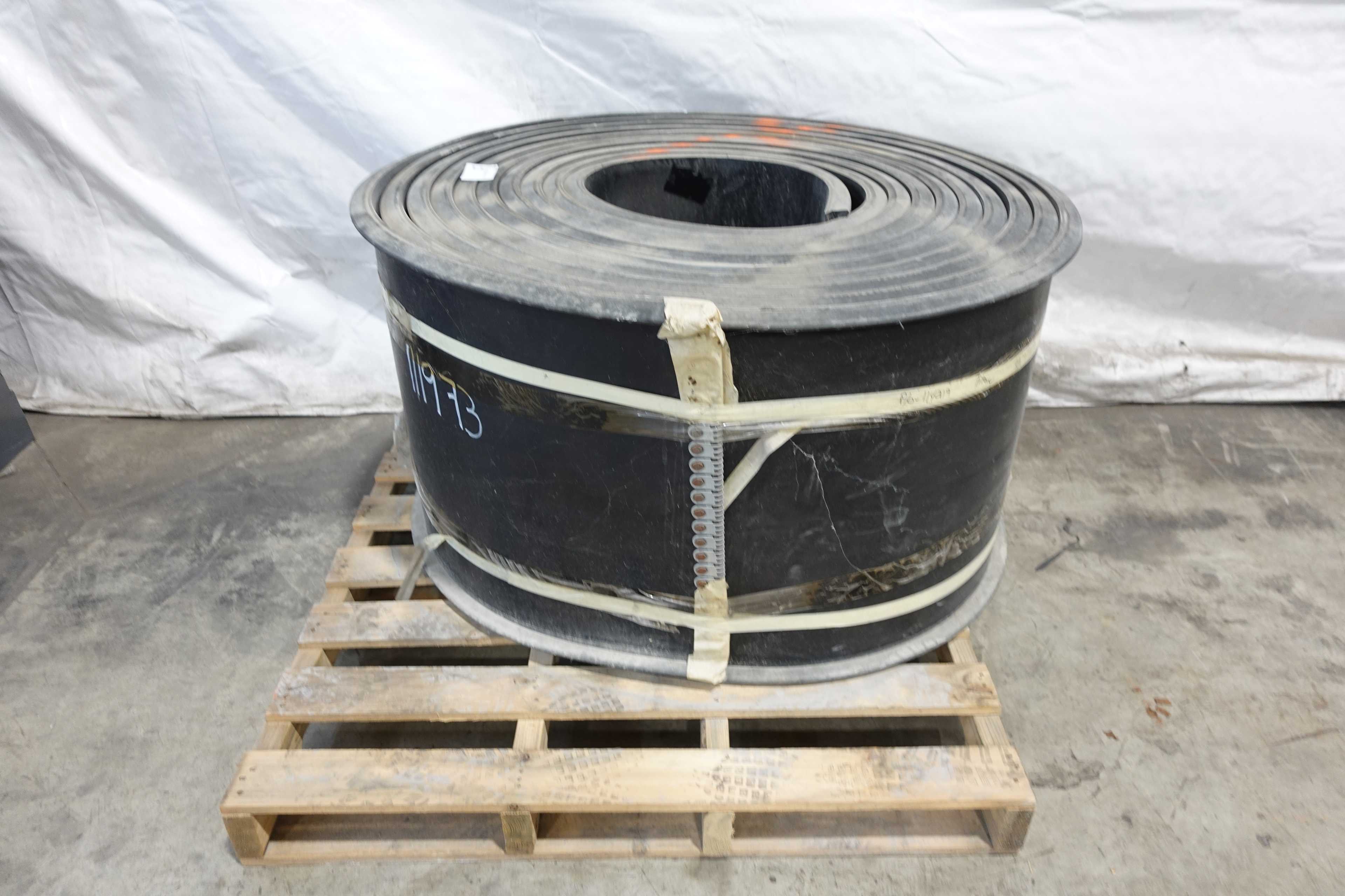 CONVEYOR BELT WITH FASTNERS, GUM DROP SIDES, 24" X 69'-10", 3/16" - 1/6" - CONVEYOR PARTS