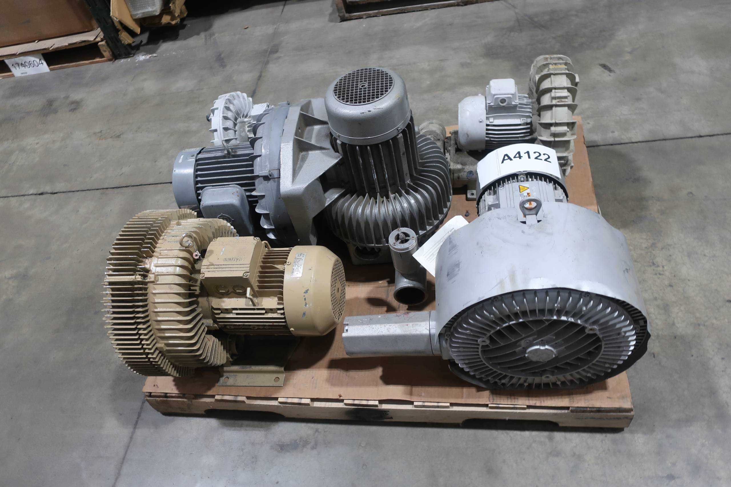 PALLET OF ASSORTED REGENERATIVE BLOWERS - REGENERATIVE BLOWER
