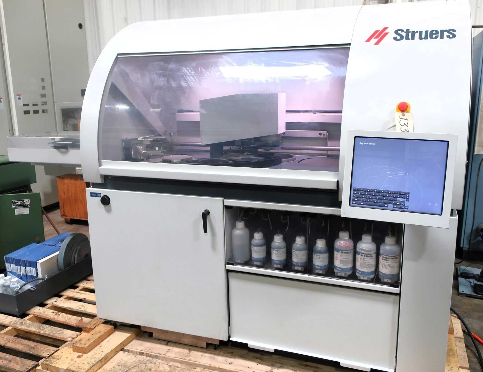 2015 STRUERS HEXAMATIC LAB PREP MACHINE, AUTOMATIC GRINDING & POLISHING, 8 DISC, PC CONTROL - LAB & SCIENTIFIC