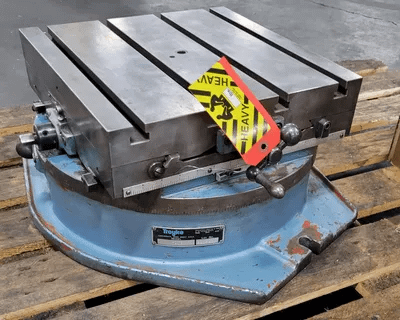 TROYKE DMT-18 CROSS SLIDE ROTARY TABLE, 15IN X 15IN, X & Y AXIS - MACHINE TOOLING