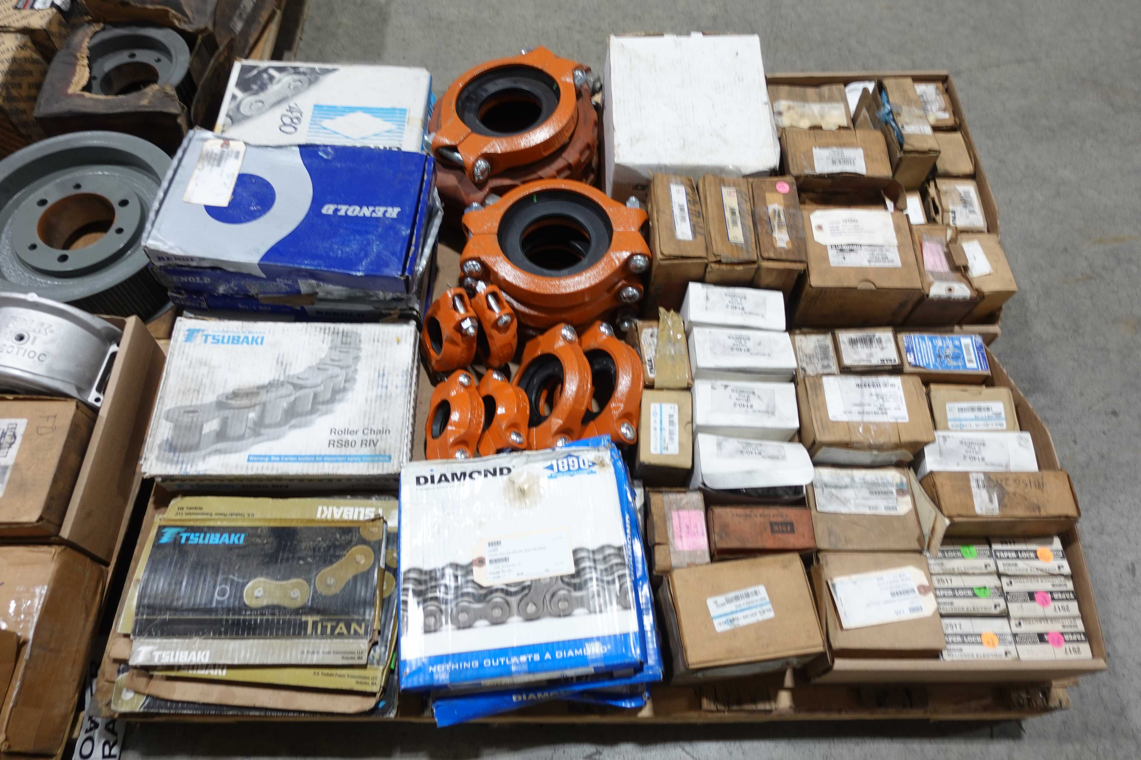 3 PALLETS OF ASSORTED POWER TRANSMISSION REPLACEMENT PARTS - POWER TRANSMISSION
