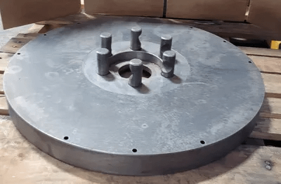 D1-6 LATHE PLATE, 18-1/4" OD, 3" THRU HOLE, 6 PIN D1-6 MOUNT, 4-1/8" HUB ID - MACHINE TOOLING
