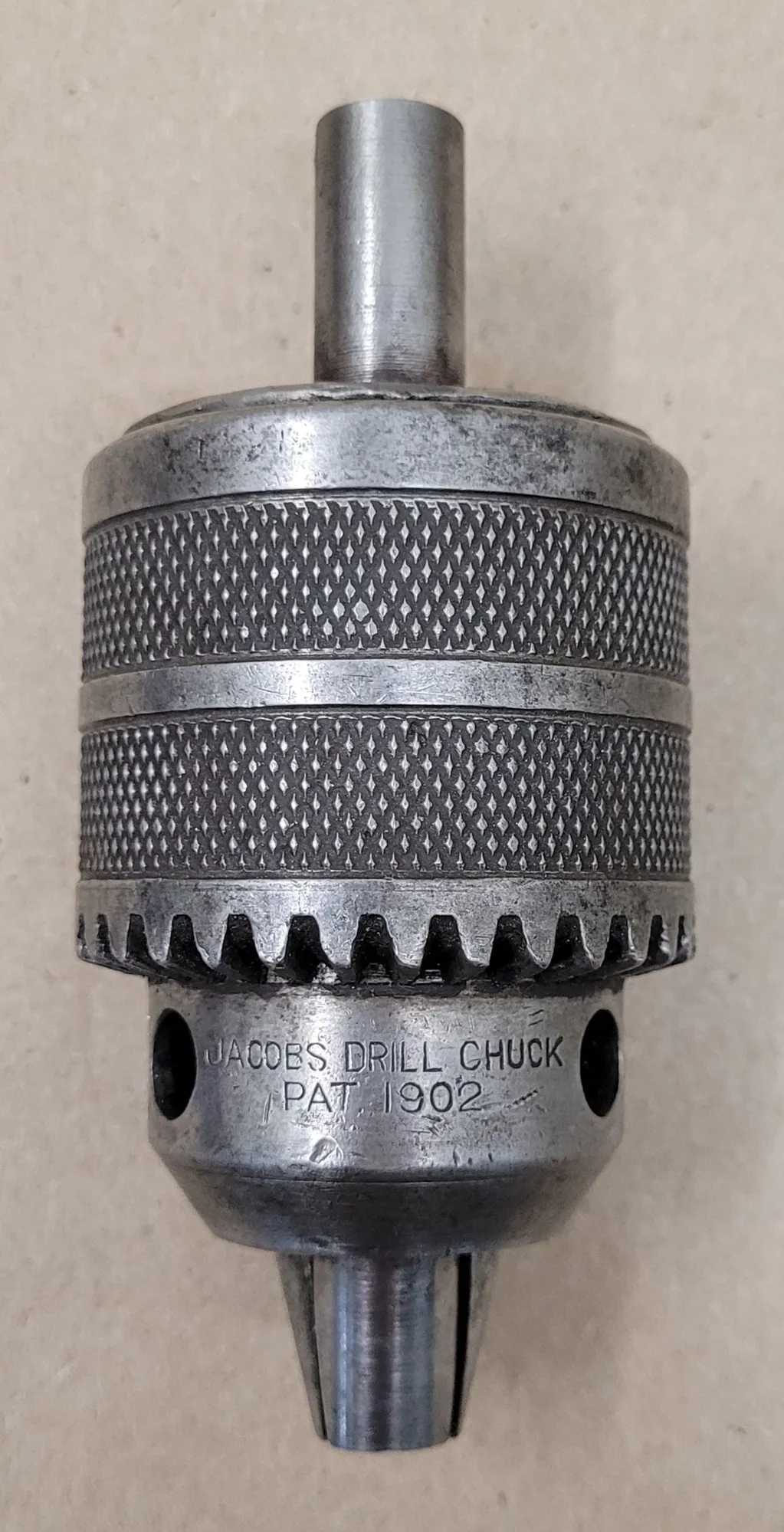 JACOBS NO. 34 DRILL CHUCK, 0"-1/2" CAPACITY, 1/2" X 1" STRAIGHT SHANK, K3 KEY INCLUDED - MACHINE TOOLING