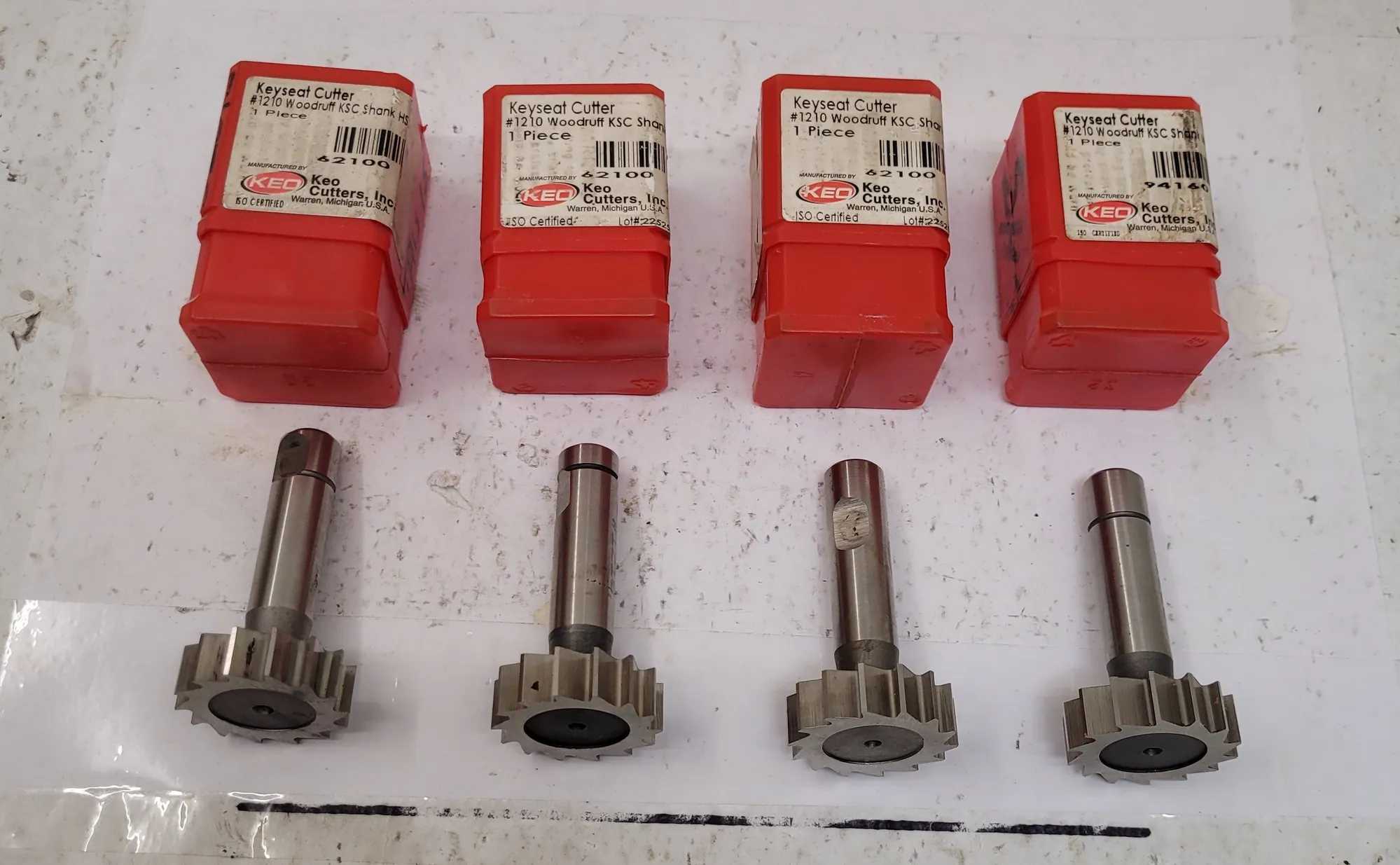 KEO #1210 WOODRUFF KEYSEAT CUTTER, HSS, RH CUT, 1-1/4" HEAD DIA X 3/8" HEAD WIDTH - MACHINE TOOLING
