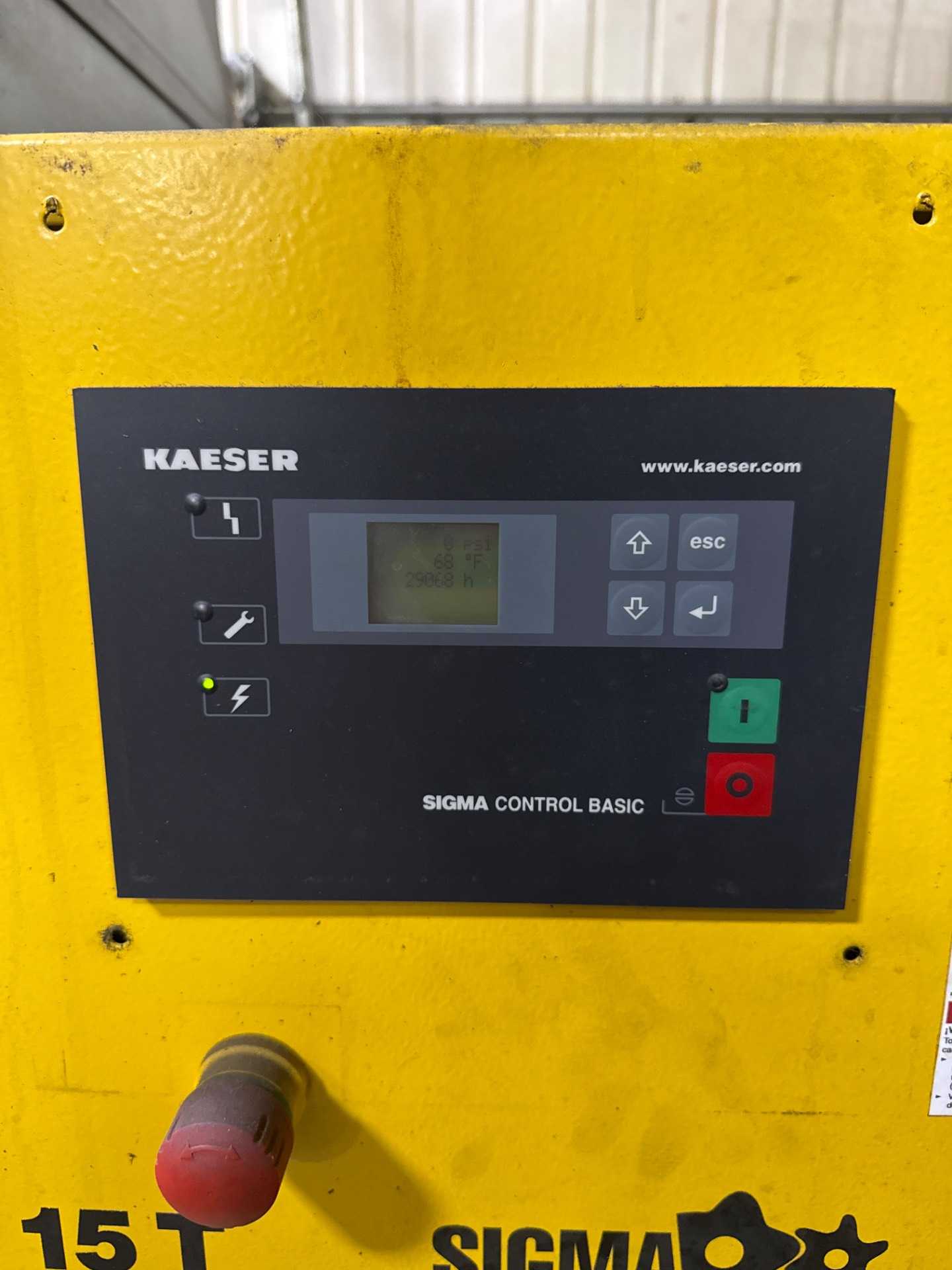 2015 KAESER SM 15 T ROTARY SCREW COMPRESSOR 15HP, 53CFM, 125PSI, 460V - STATIONARY AIR COMPRESSOR