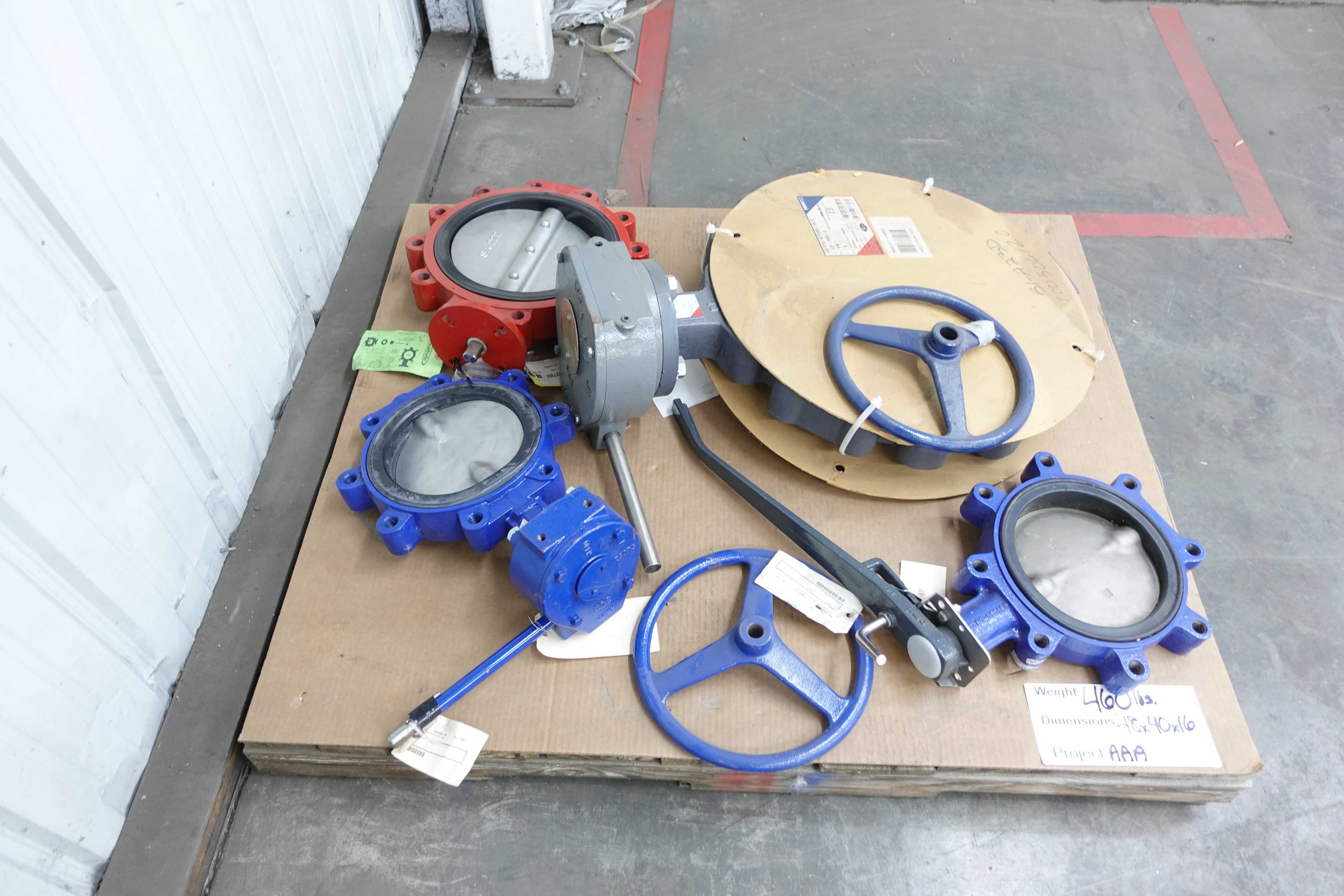 SKU 1079587 - PALLET OF ASSORTED BUTTERFLY VALVES - BUTTERFLY VALVE