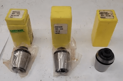 CENTAUR PRECISION TOOLS RD32 TAPPING COLLETS - LOT OF 5, VARIOUS SIZES - MACHINE TOOLING