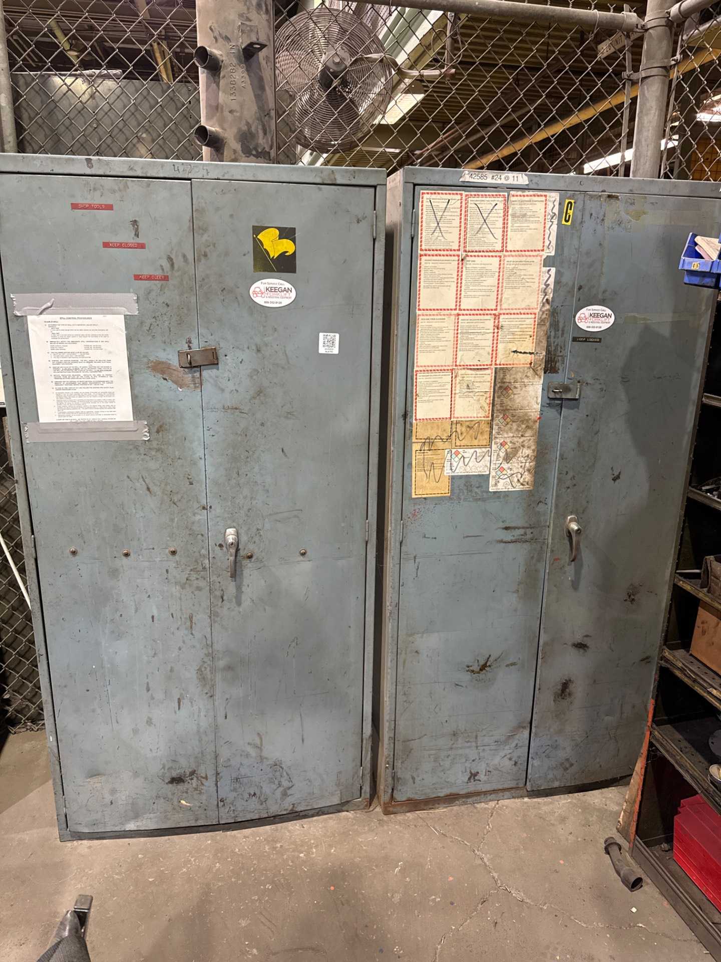 BULK QTY OF STORAGE CABINETS WITH CONTENTS - FREE STANDING STORAGE CABINET