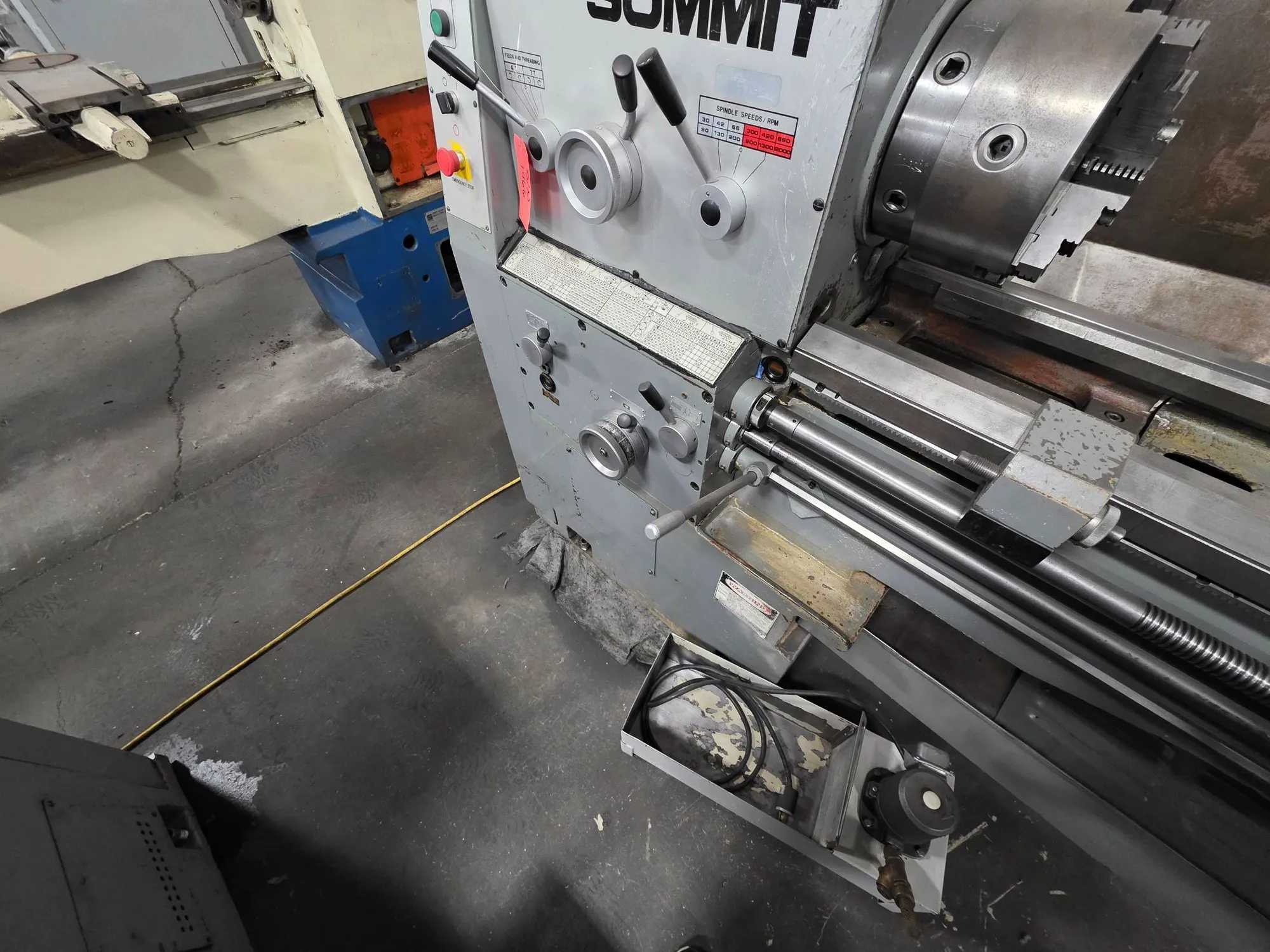 SUMMIT 18-3X80 GAP BED ENGINE LATHE, 18" SWING, 80" CENTERS, 10 HP MAIN MOTOR - MANUAL LATHES