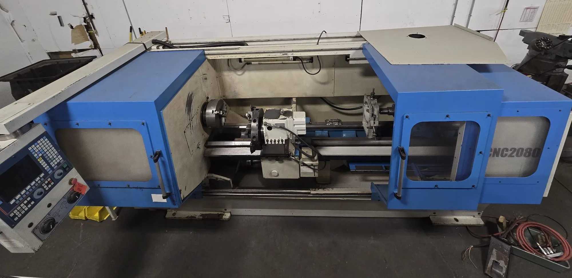 2005 CLAUSING METOSA CNC 2080 FLAT BED CNC LATHE, FAGOR CONTROLS, 20" SWING, 80" CENTERS - CNC LATHES