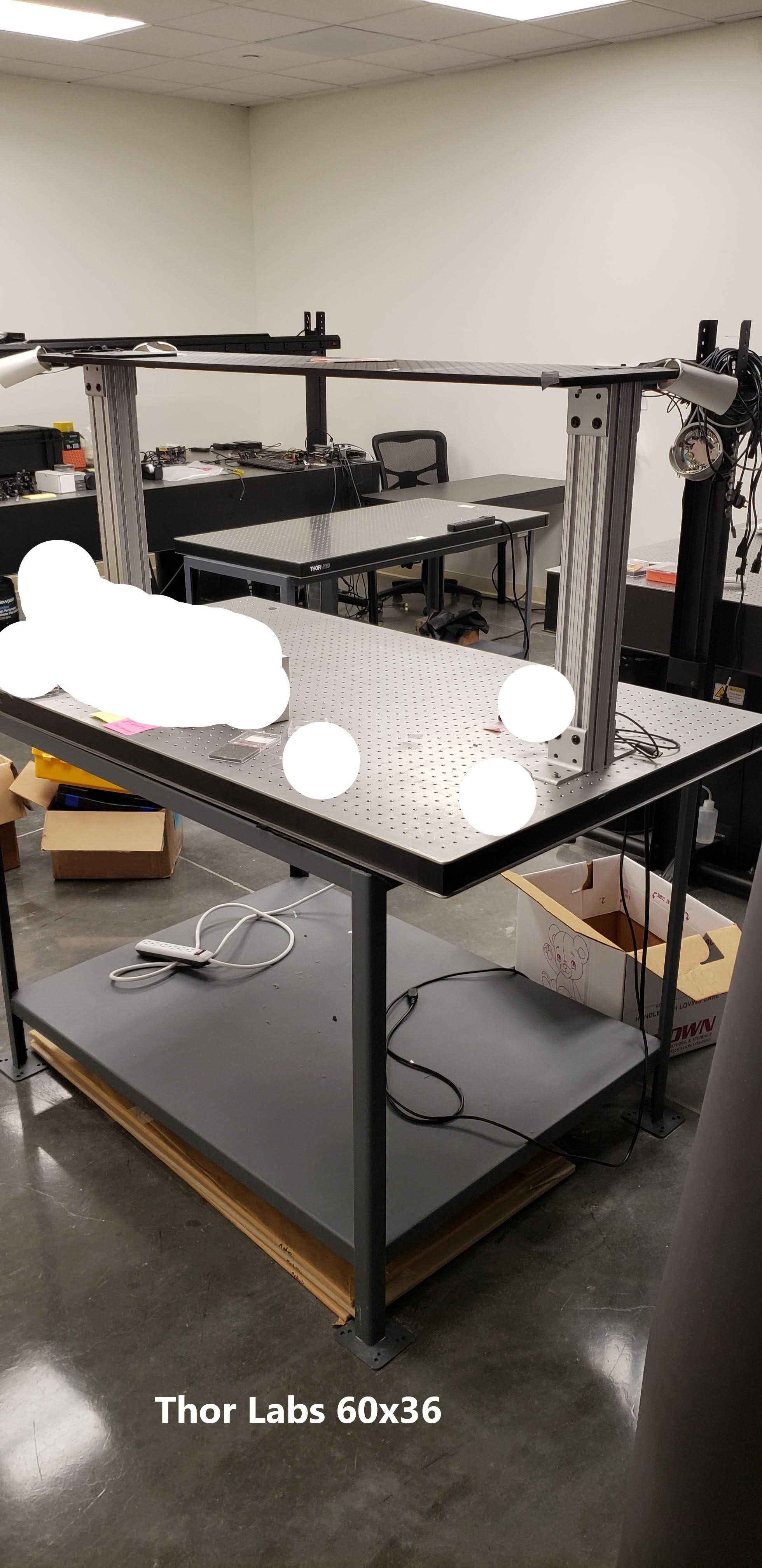THORLABS OPTICS TABLE 60" X 36" - WORK TABLE