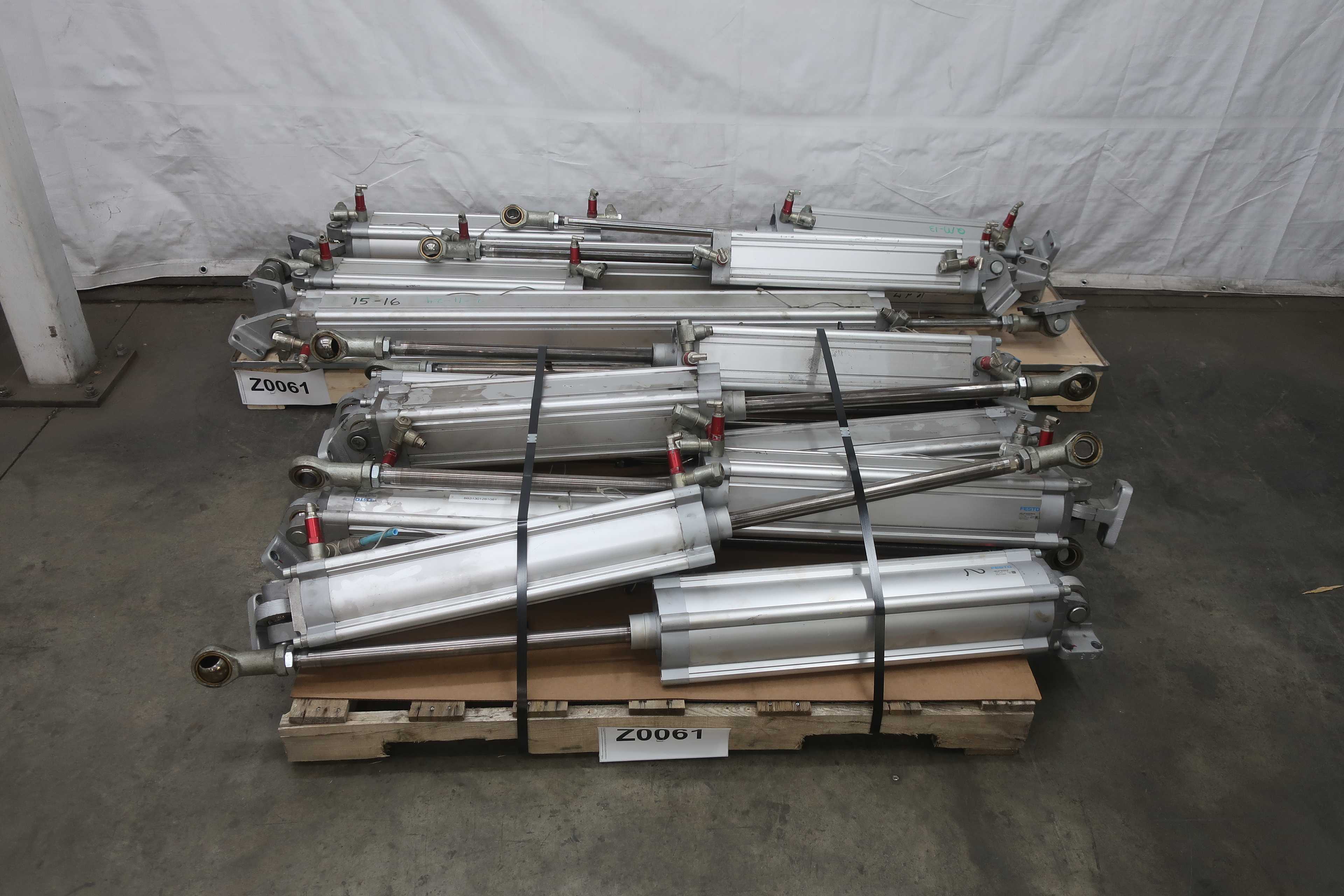 2 PALLETS OF ASSORTED FESTO PNEUMATIC CYLINDERS - PNEUMATIC CYLINDERS & ACTUATORS
