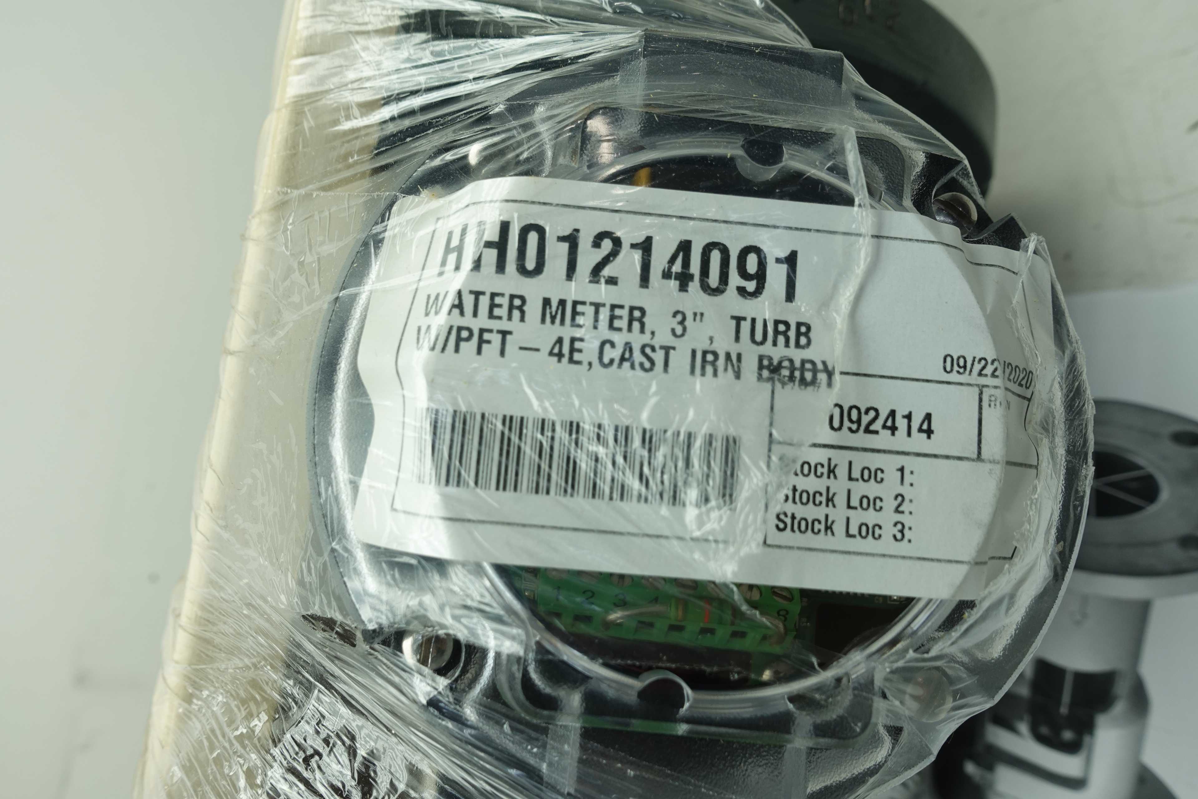 BADGER METER HH01214091 INDUSTRIAL TURBO WATER METER, 3" - FLOW MEASUREMENT