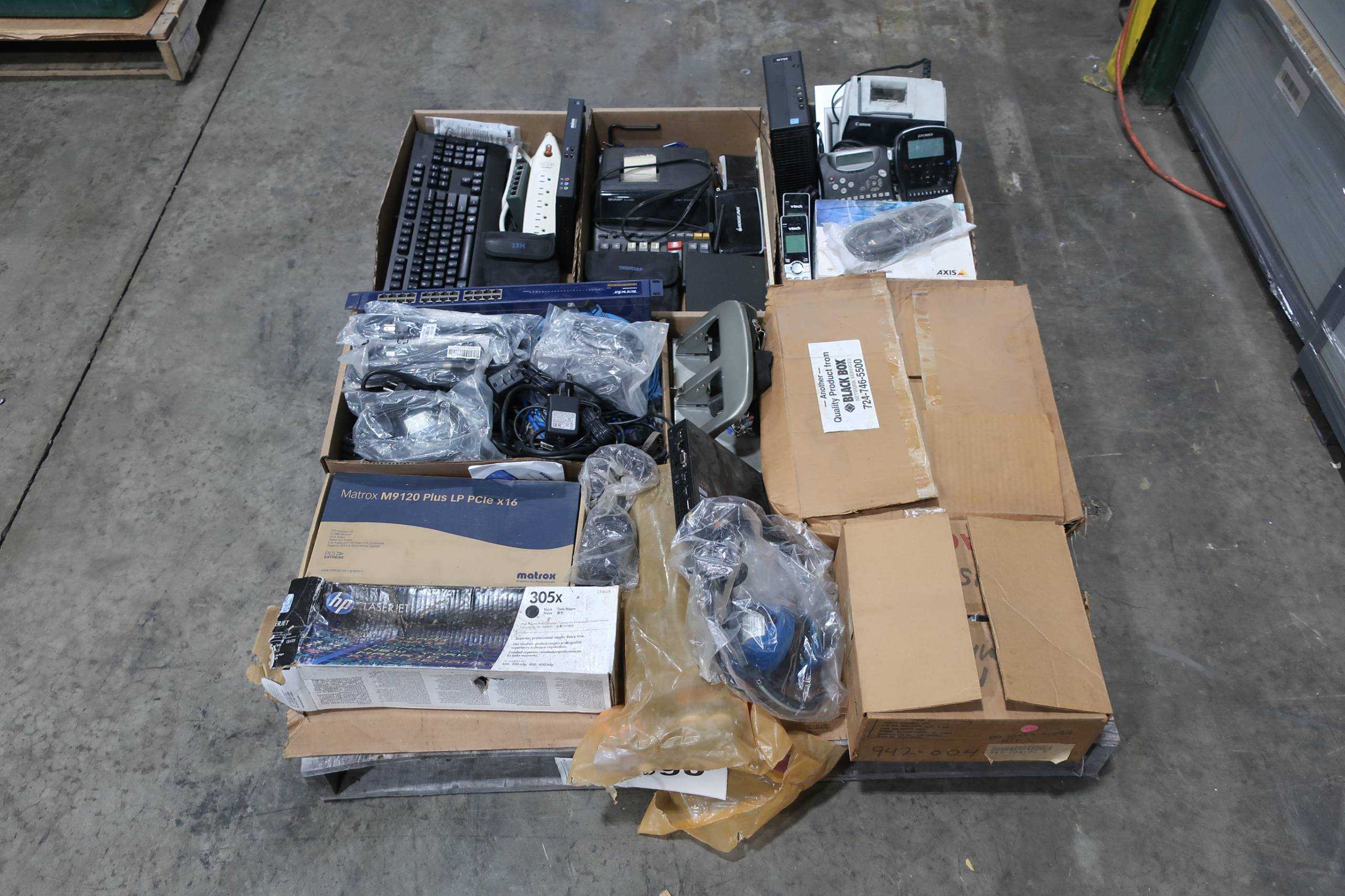 PALLET OF ASSORTED OFFICE EQUIPMENT AND SUPPLIES - MISCELLANEOUS