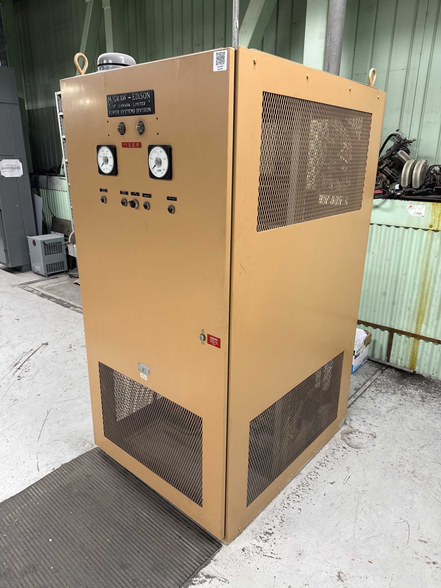 MCGRAW-EDISON MRUH002250A250 POWER RECTIFIER, 575 VAC INPUT, 250 VDC OUTPUT, 250 ADC, 3 PHASE - ELECTRICAL EQUIPMENT