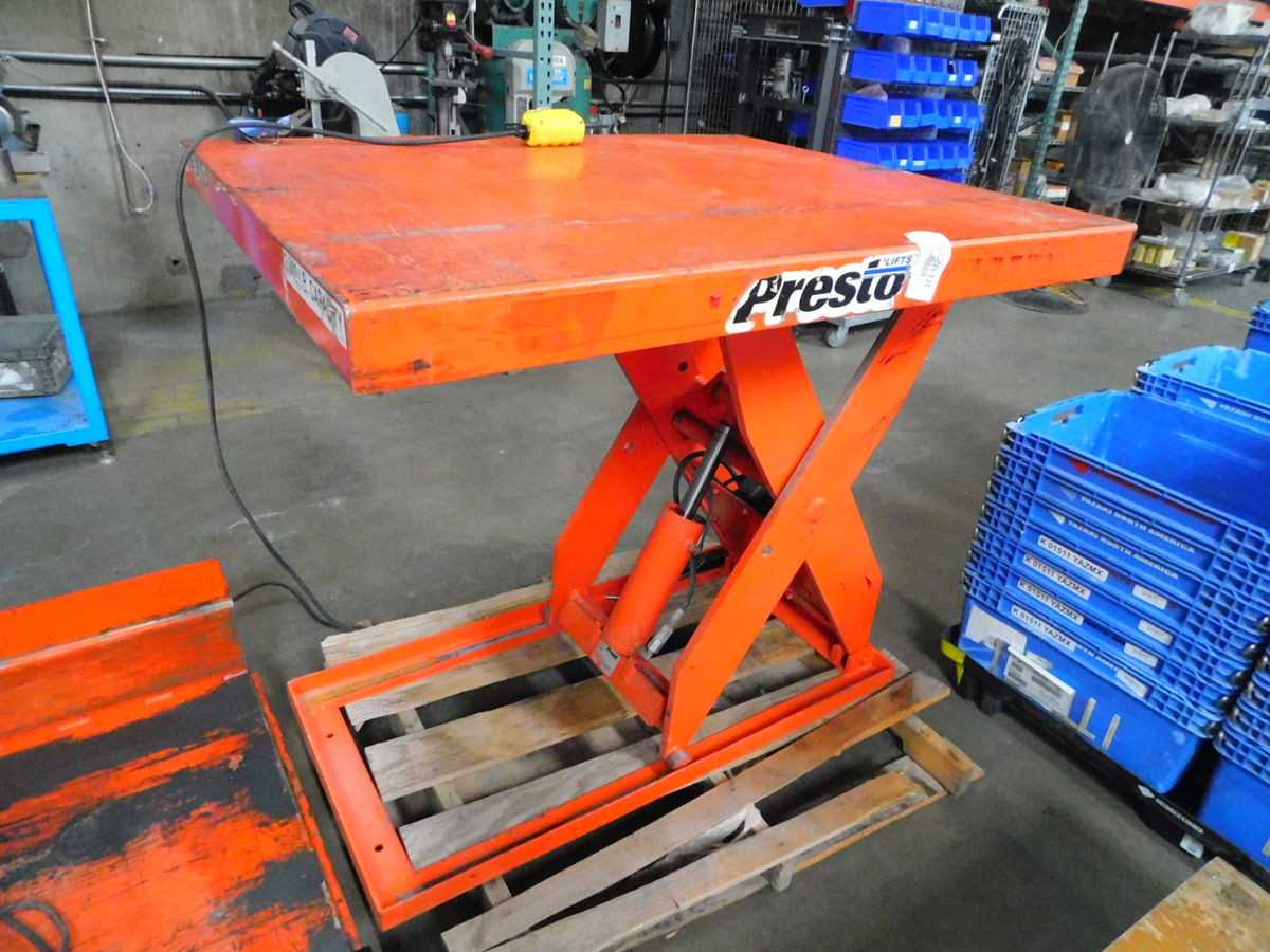 PRESTO XL36-30 ELECTRIC/HYDRAULIC LIFT TABLE 3,000 LB - SCISSOR LIFTS