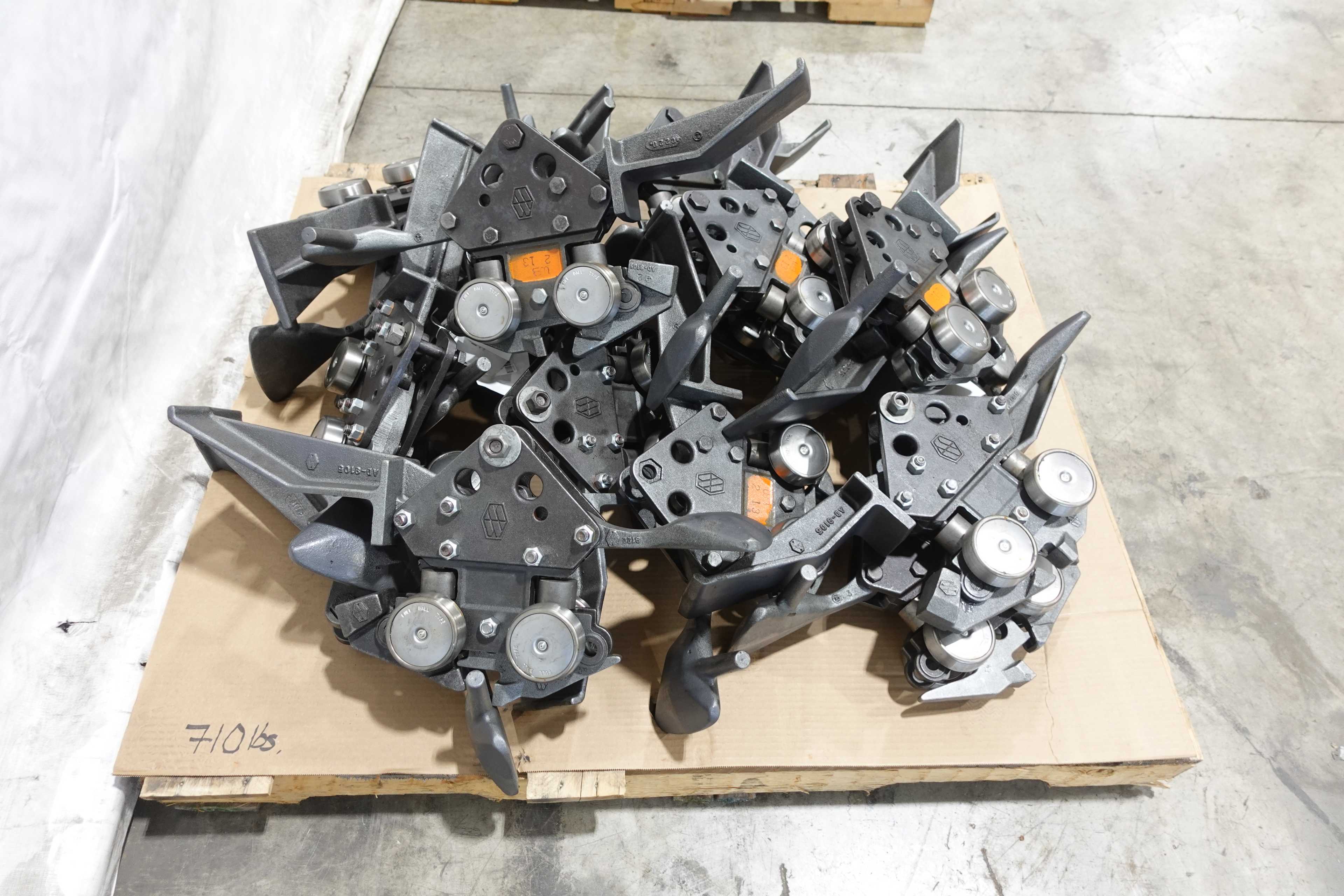 SKU 1724822 - PALLET OF TROLLEY HANGERS - LIFTING EQUIPMENT
