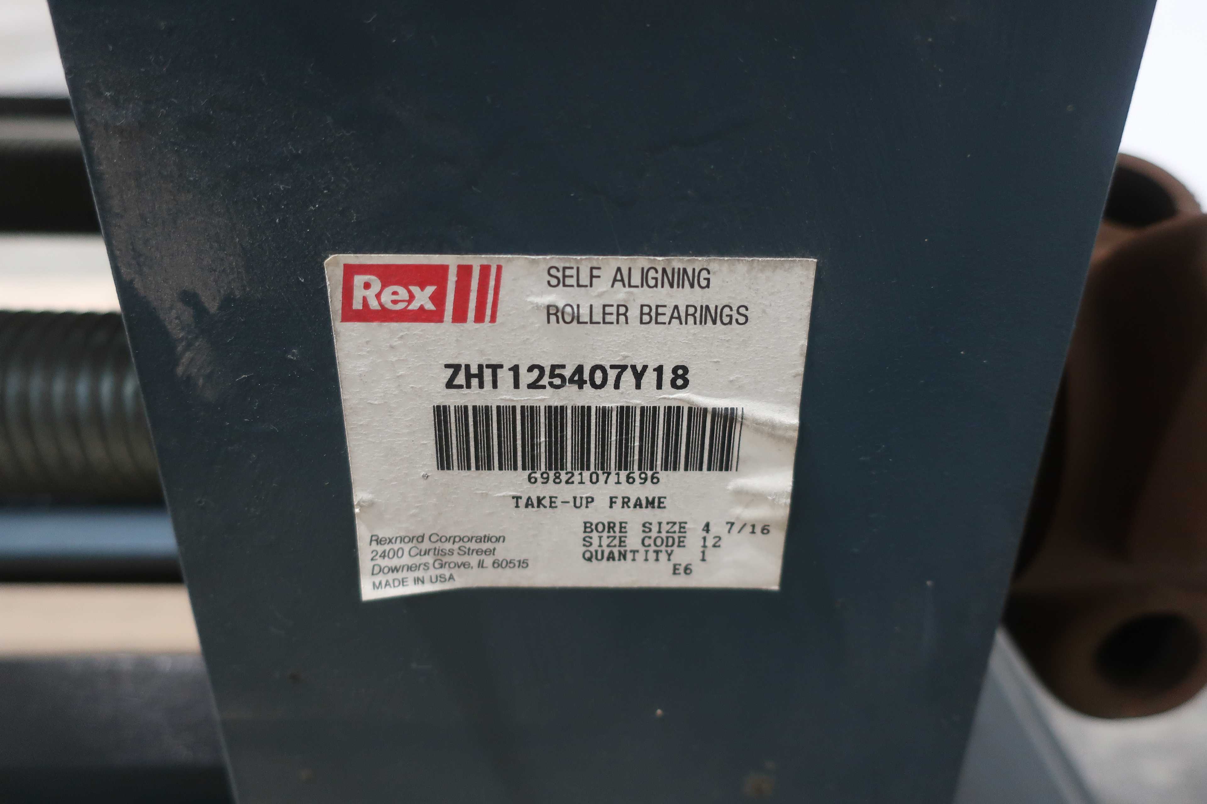 SKU 1748973 - LOT OF 2 REX SELF ALIGNING ROLLER BEARINGS ZHT125407Y18 - BEARINGS