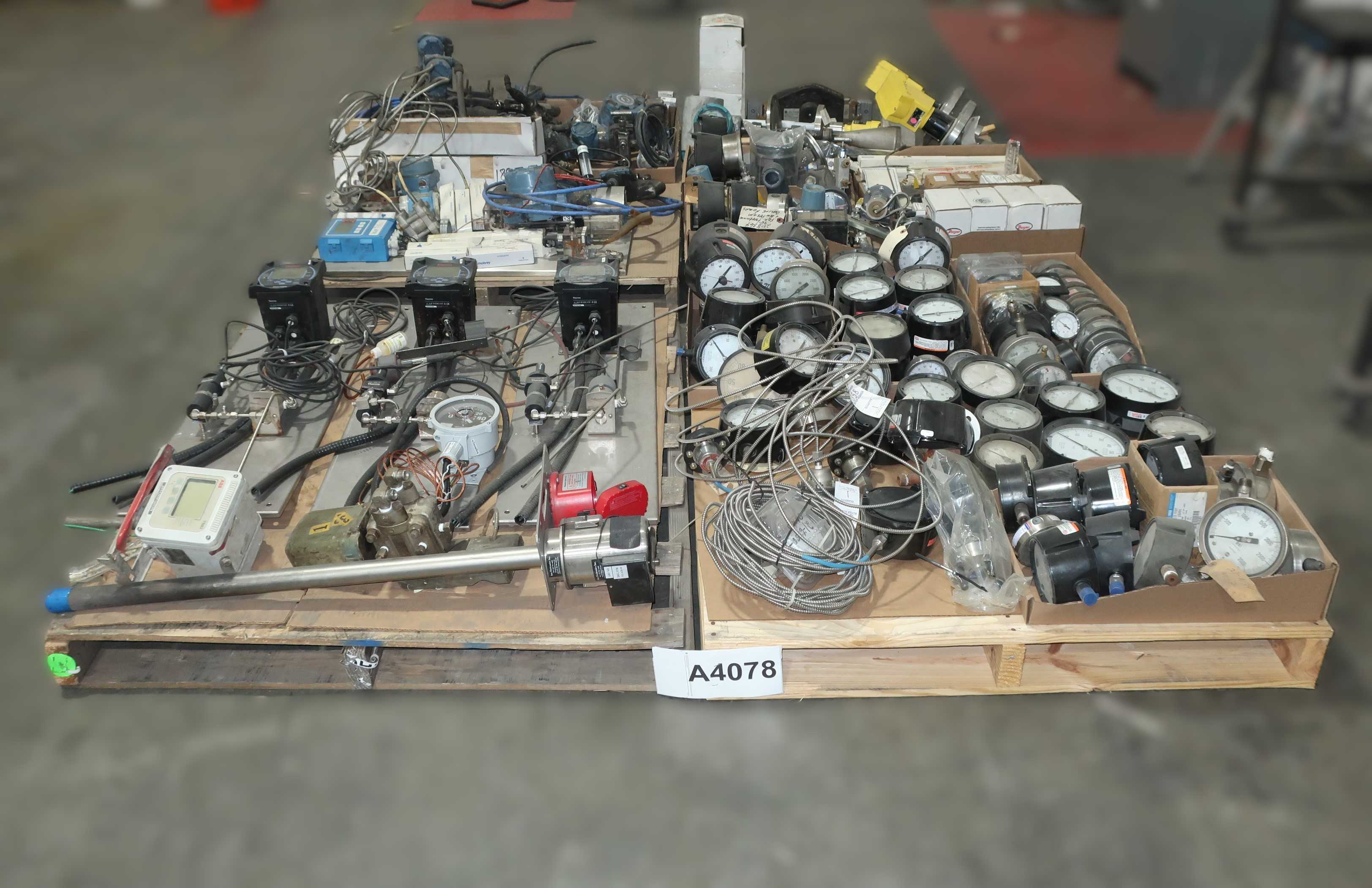 4 PALLETS OF ASSORTED INSTRUMENTATION - INSTRUMENTATION