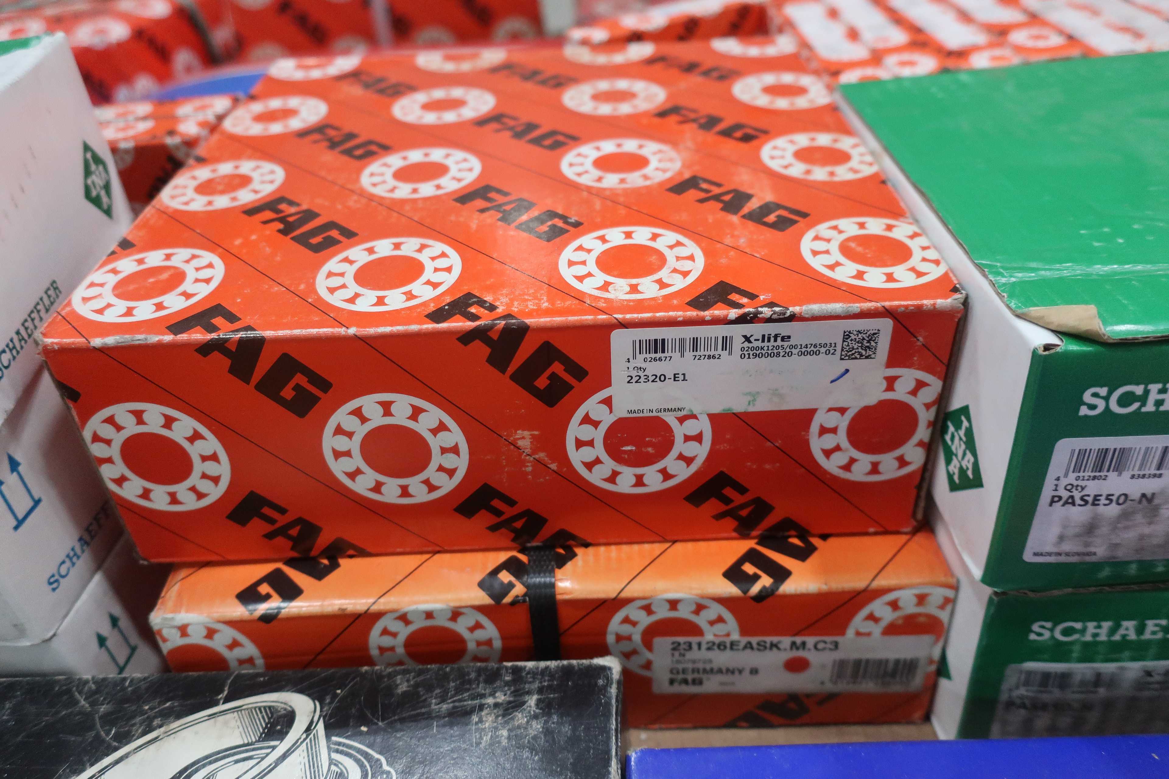 SKU 1738323 - PALLET OF ASSORTED ROLLER BEARINGS, INA, TIMKEN, FAG, SKF - BEARINGS