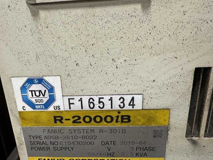 2014 FANUC R-2000IB/165F ARTICULATED ROBOT, 165KG PAYLOAD, 2655MM REACH, R-30IB CONTROL - ARTICULATED ROBOTS