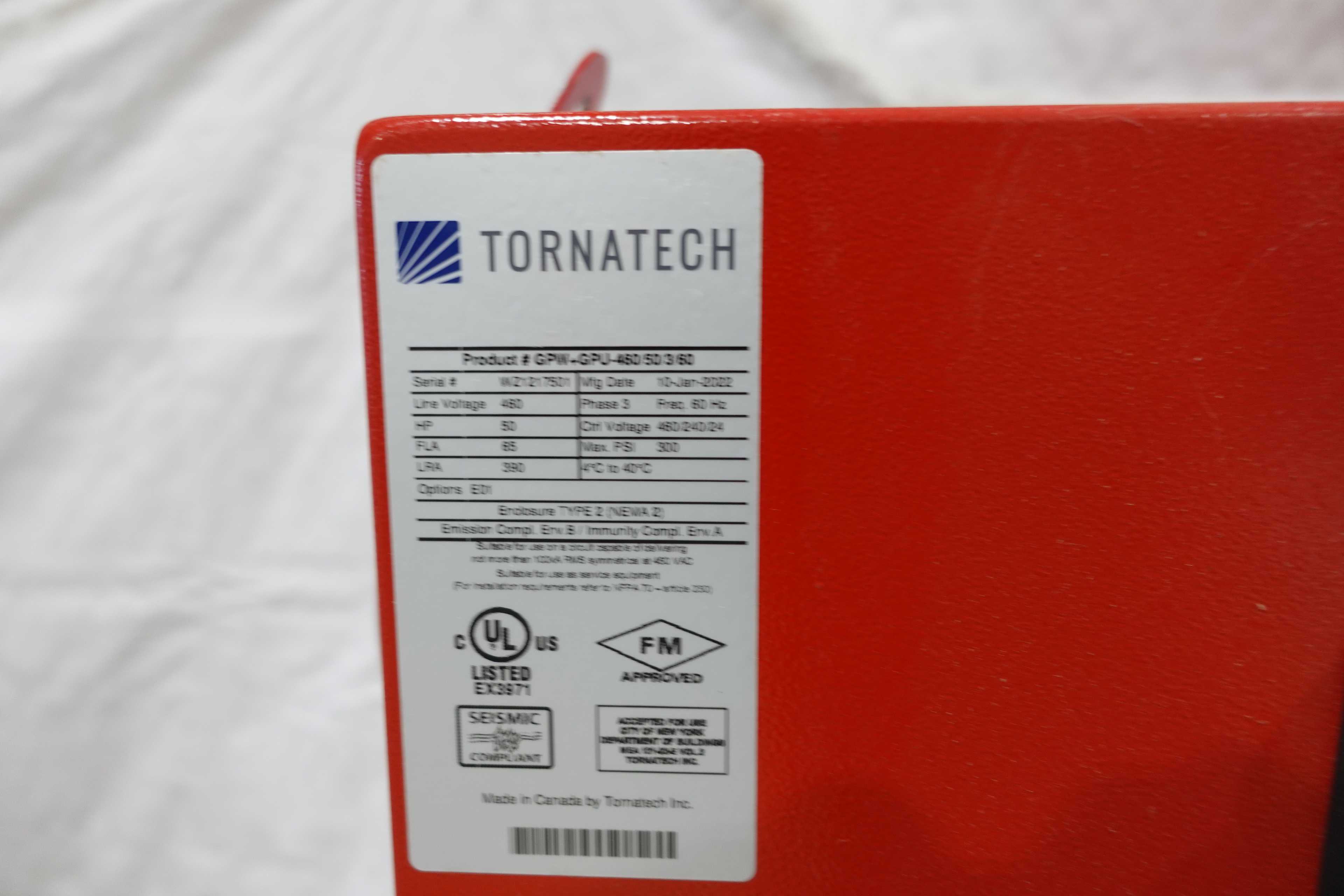 2022 TORNATECH GPU-460/50/3/60 ELECTRIC FIRE PUMP CONTROLLER - CONTROL CABINETS