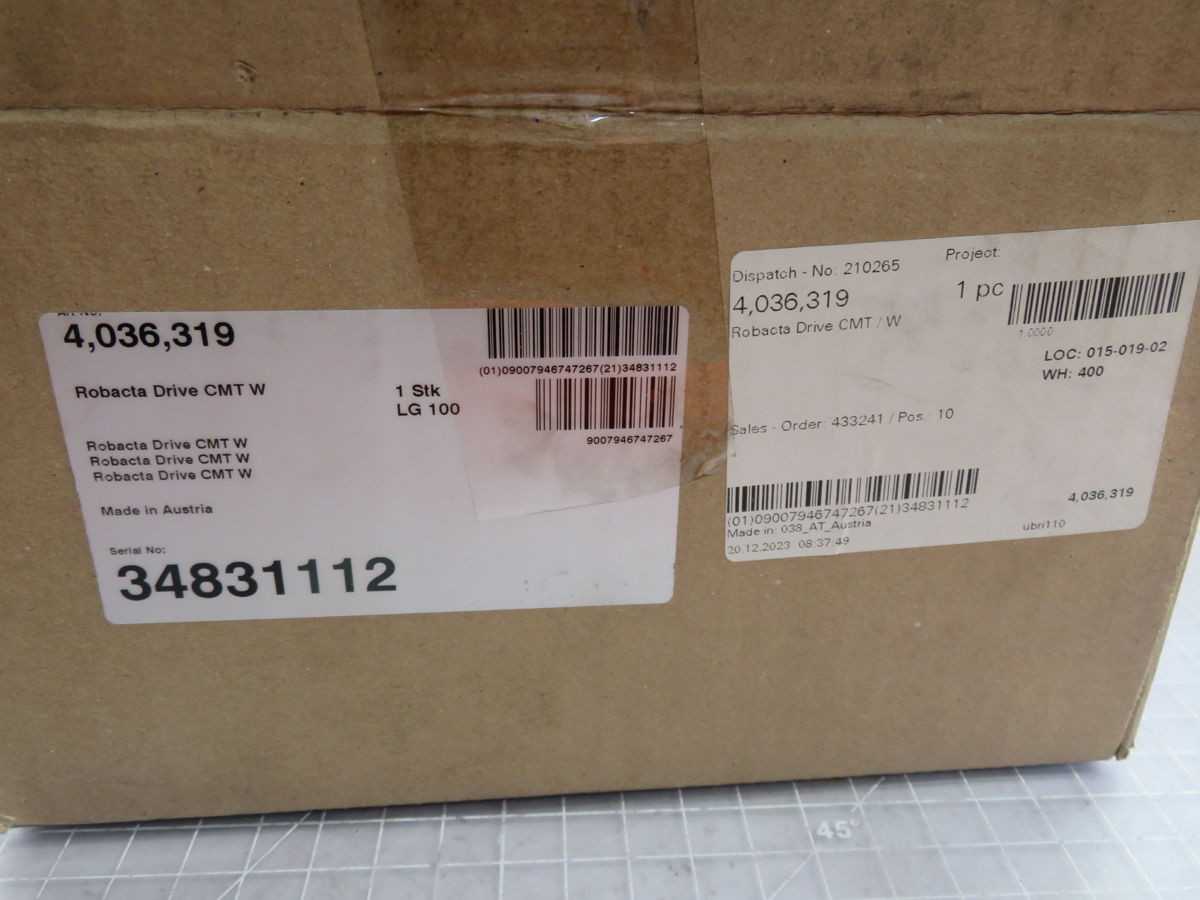 FRONIUS 4,036,319 ROBOTIC DRIVE, CMT WELDING PROCESS, WATER-COOLED COMPATIBLE - ROBOT PARTS