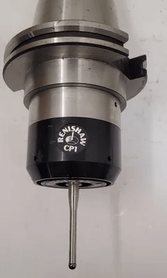 RENISHAW CP1 PROBE W/ CAT 50 HOLDER, OAL 7-5/8”, PROJECTION 3.5”, BODY DIAMETER 2.42” - MACHINE TOOLING