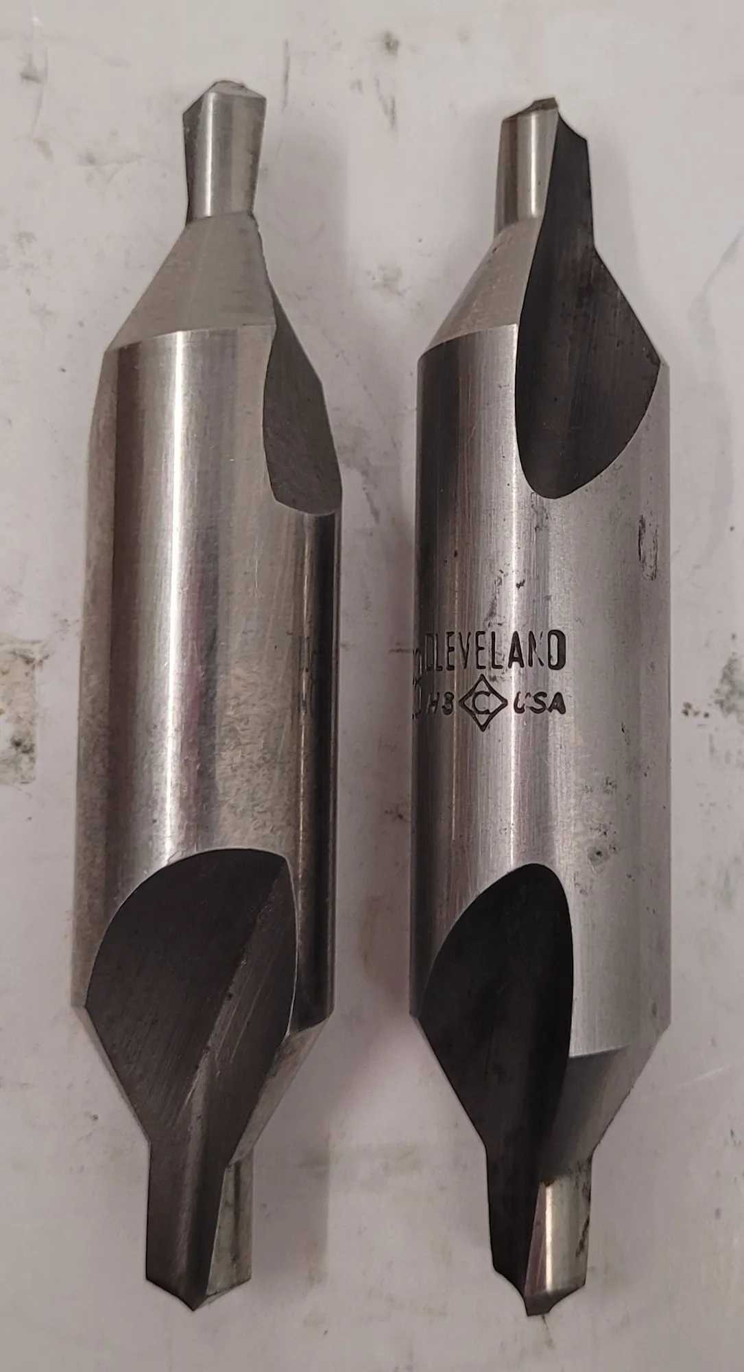 CLEVELAND COMBINED DRILL/COUNTERSINK SET, #8 & #5 SIZE, HIGH SPEED STEEL, 60 DEGREE ANGLE - MACHINE TOOLING