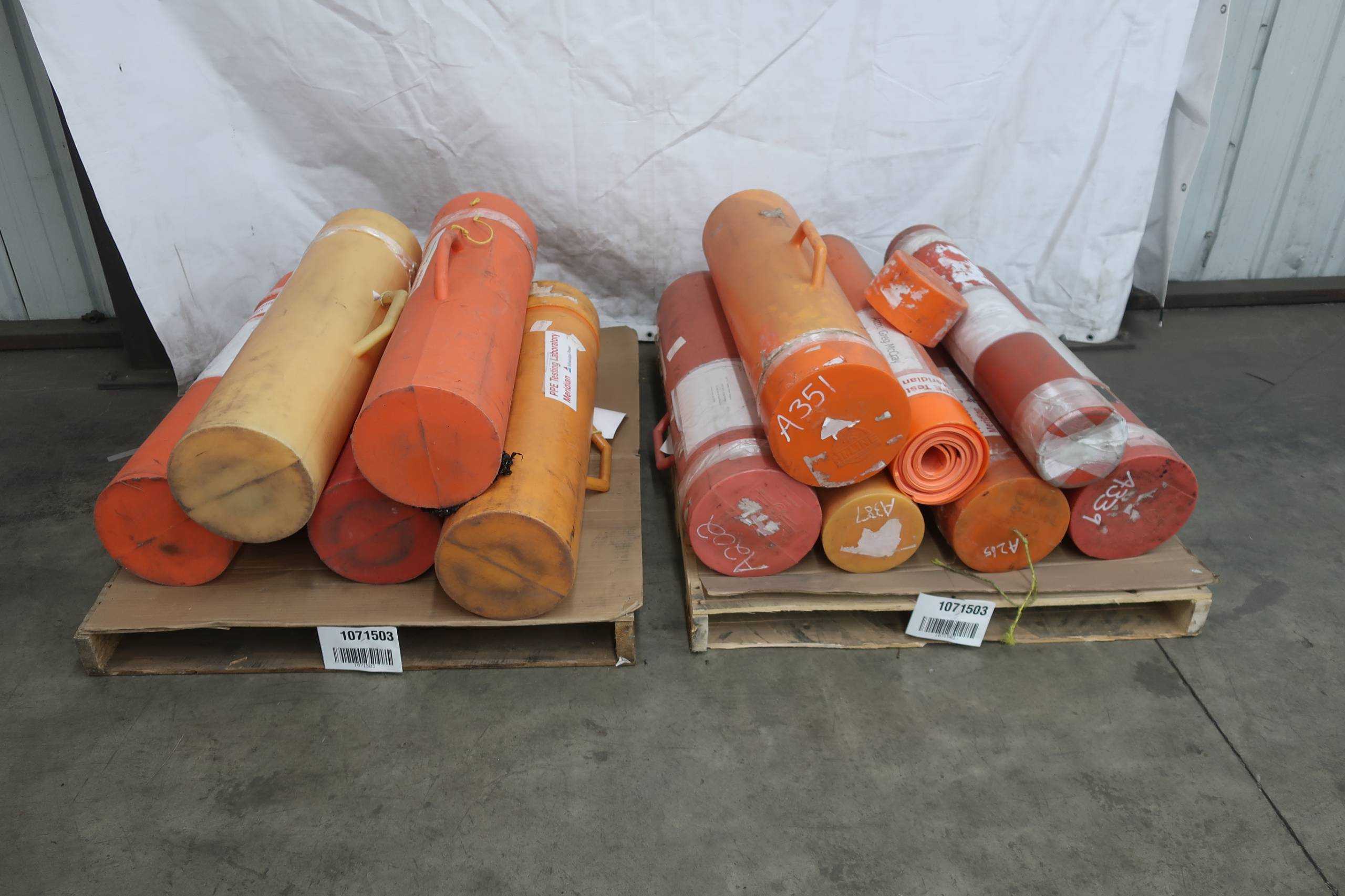 2 PALLETS OF RUBBER ELECTRICAL INSULATING BLANKETS - ELECTRONIC COMPONENTS