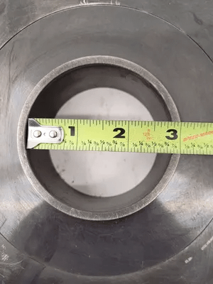 BUCK 10" CHUCK BACK PLATE - OVERALL DIAMETER: 10", THROUGH HOLE: 2-7/8", HUB OD: 6-3/8" - MACHINE TOOLING