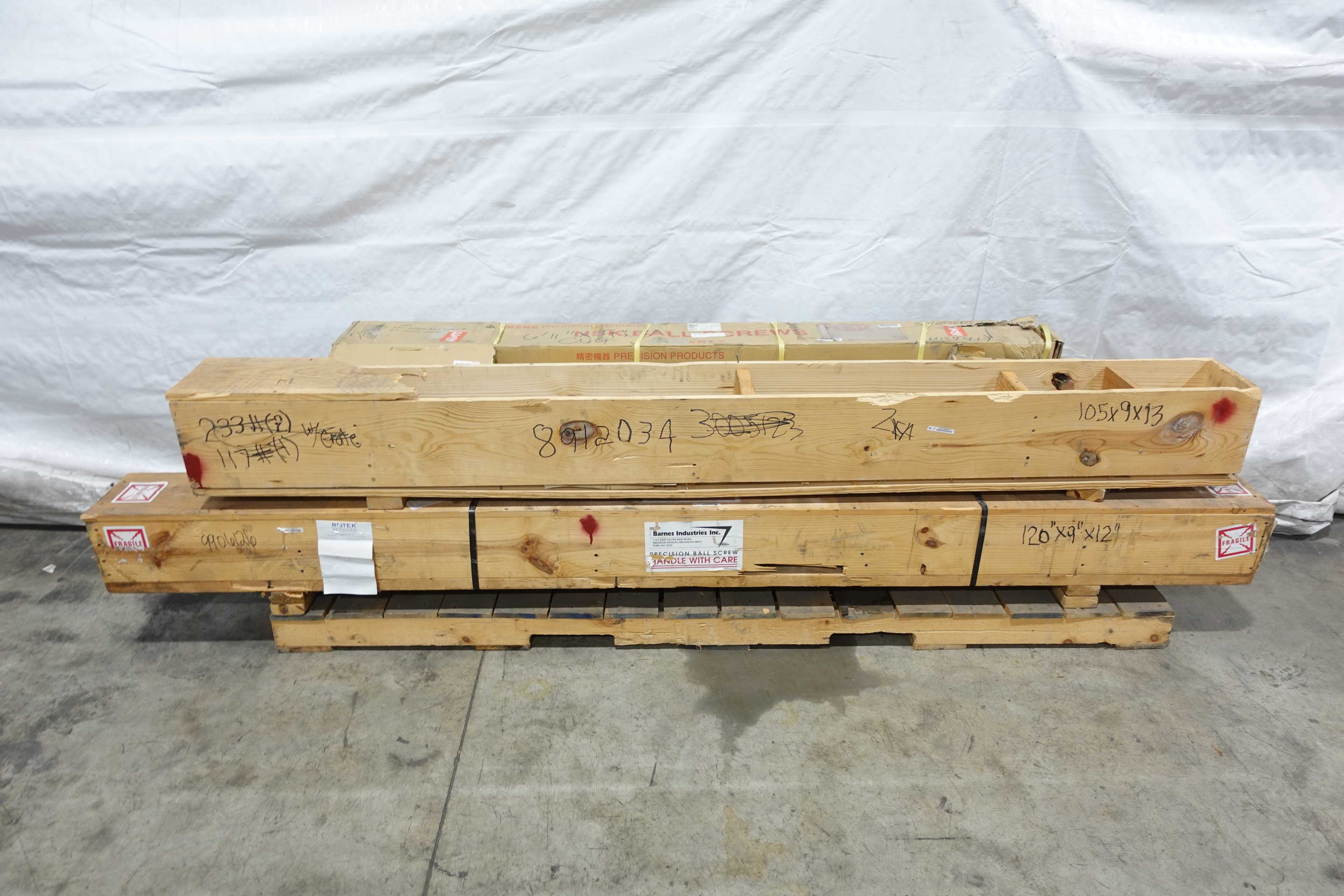 PALLET OF ASSORTED BALLSCREW ASSEMBLIES - LINEAR MOTION