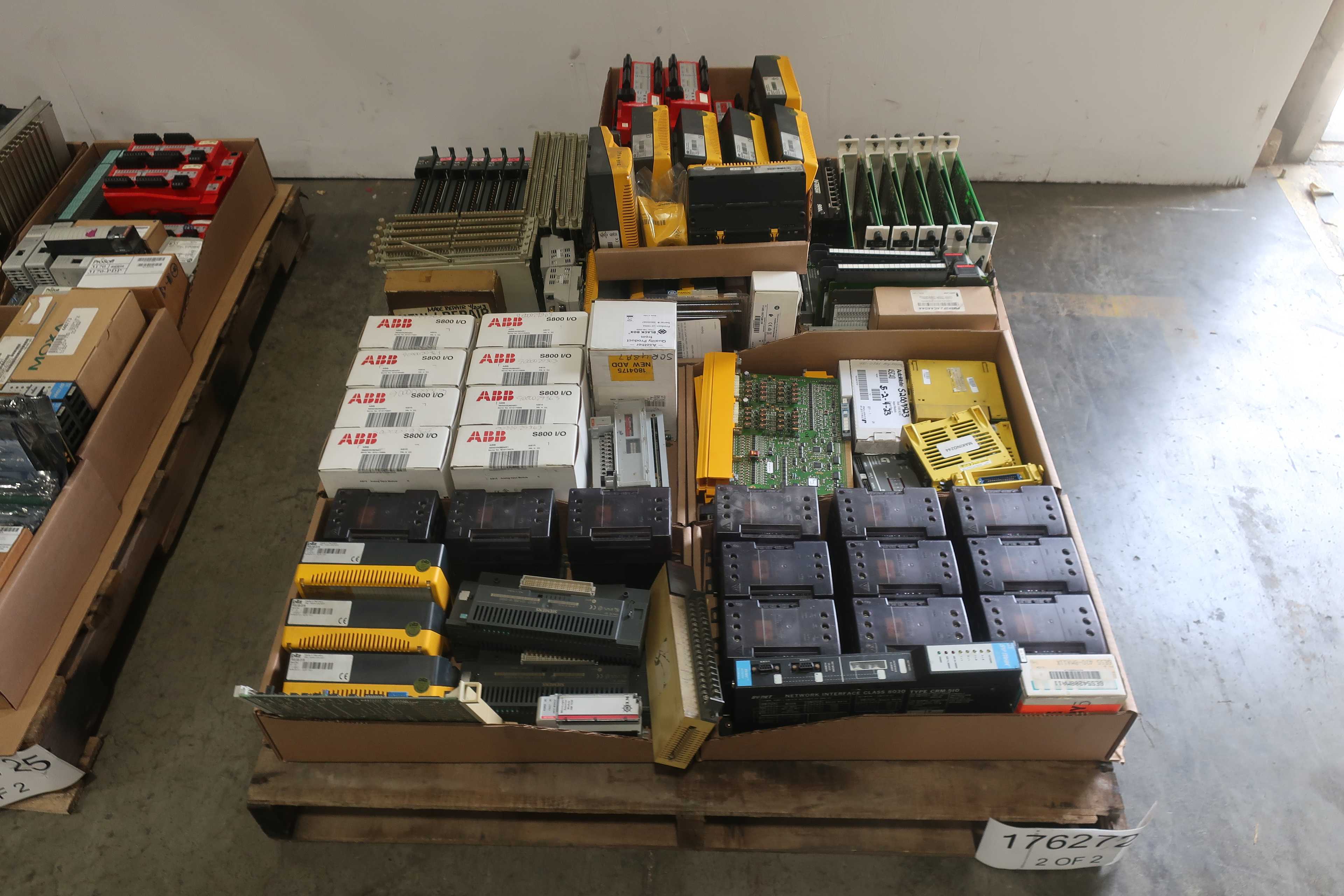 SKU 1762725 - PALLET OF ASSORTED MODULES, CONTROLERS, I/O, INPUT, OUTPUT, MEMORY, ETHERNET - AUTOMATION & CONTROLS