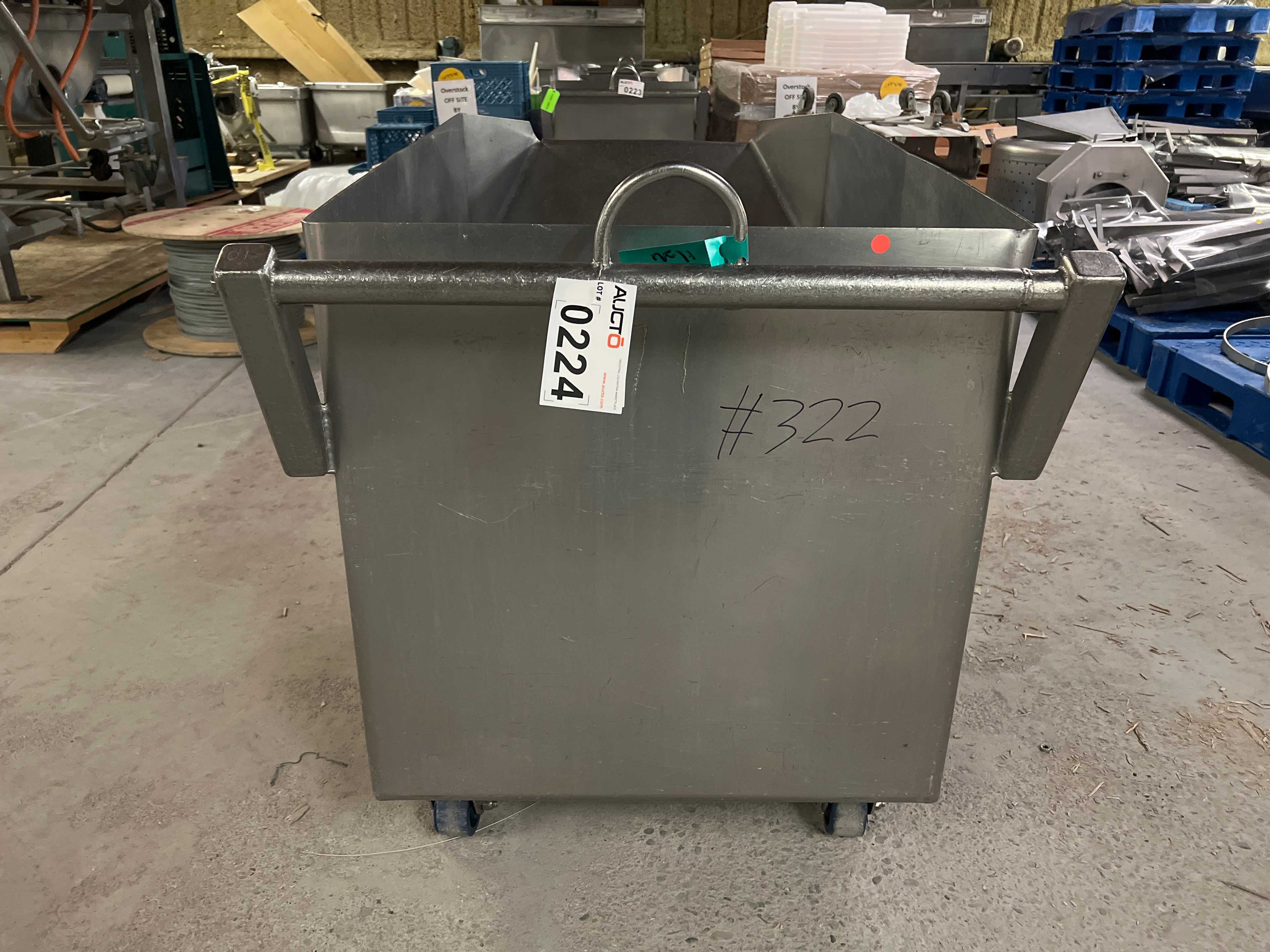 Stainless Steel Dump Cart Hopper - ROLLING CARTS