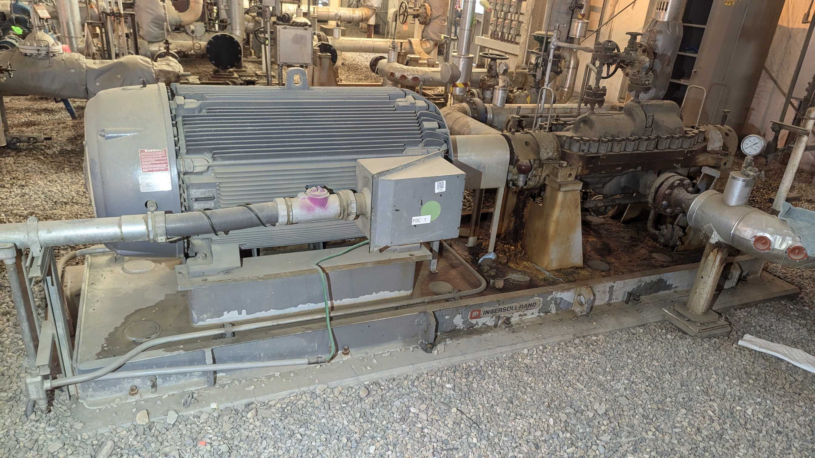 INGERSOLL-RAND 3X10DA-7 PUMP & 500 HP MOTOR ASSEMBLY - PUMP & MOTOR ASSEMBLY