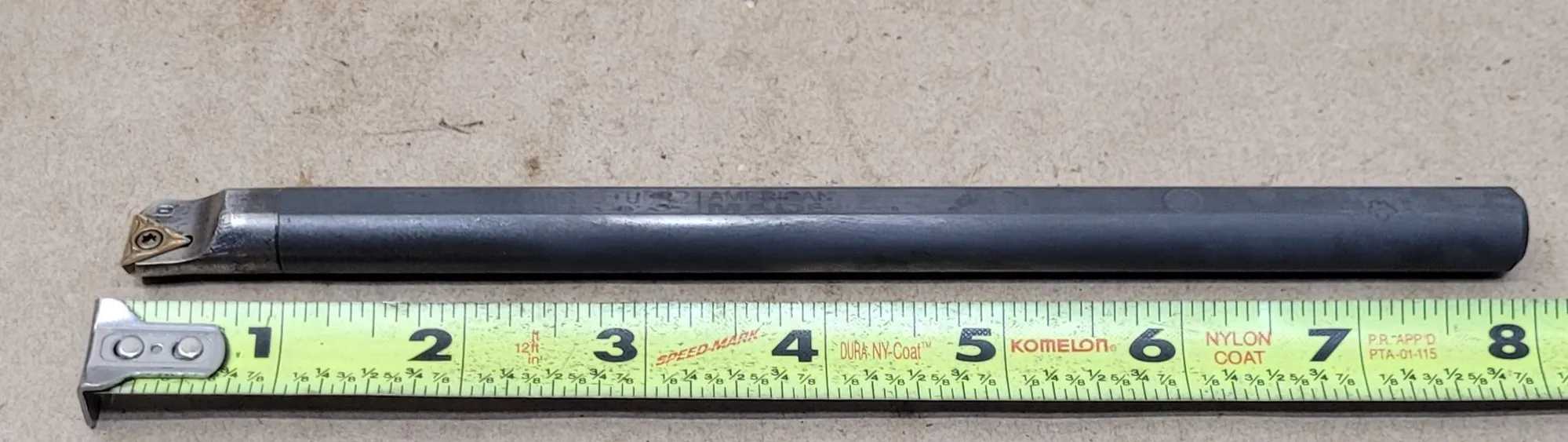 ULTRA DEX C08R STUPR2 BORING BAR, OAL 8, DCON 0.5, DMIN 0.6, KAPR 93, RH, POS RAKE, NO COOLANT - MACHINE TOOLING
