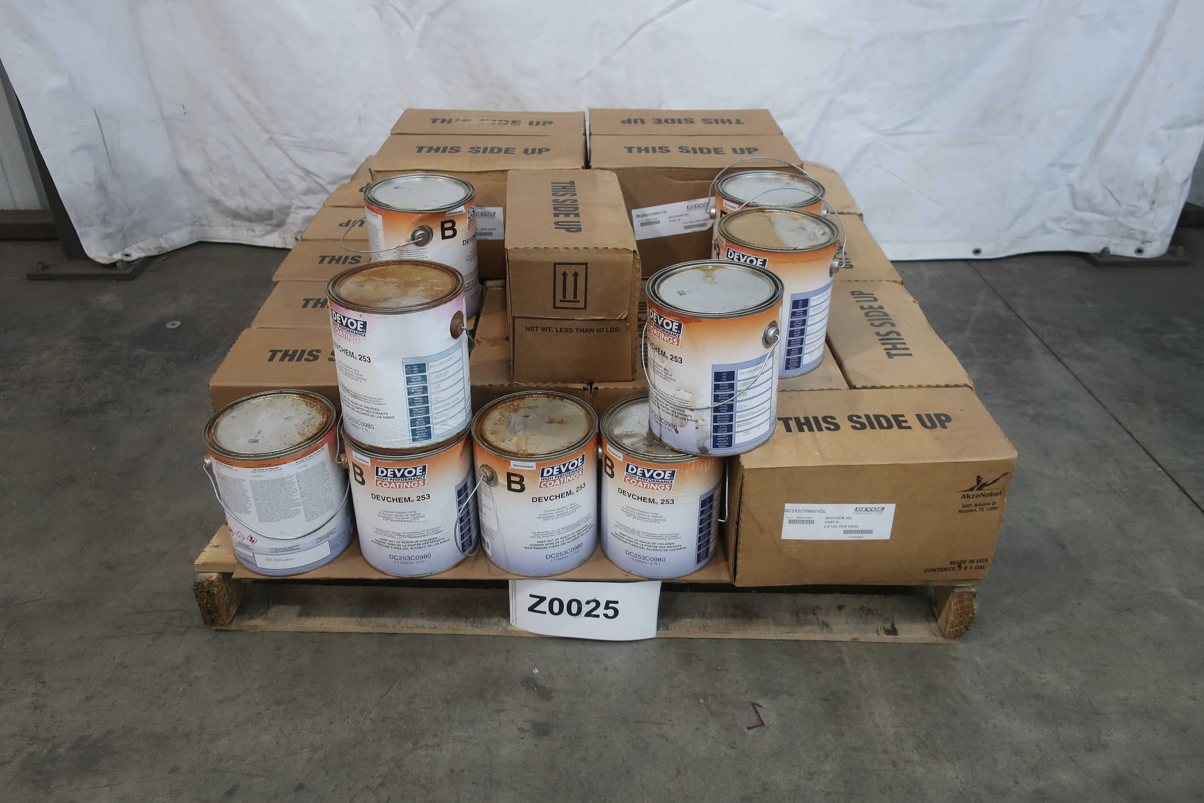 PALLET OF DEVOE DEVCHEM 253 HIGH PREFORMANCE COATING - PLANT & FACILITY