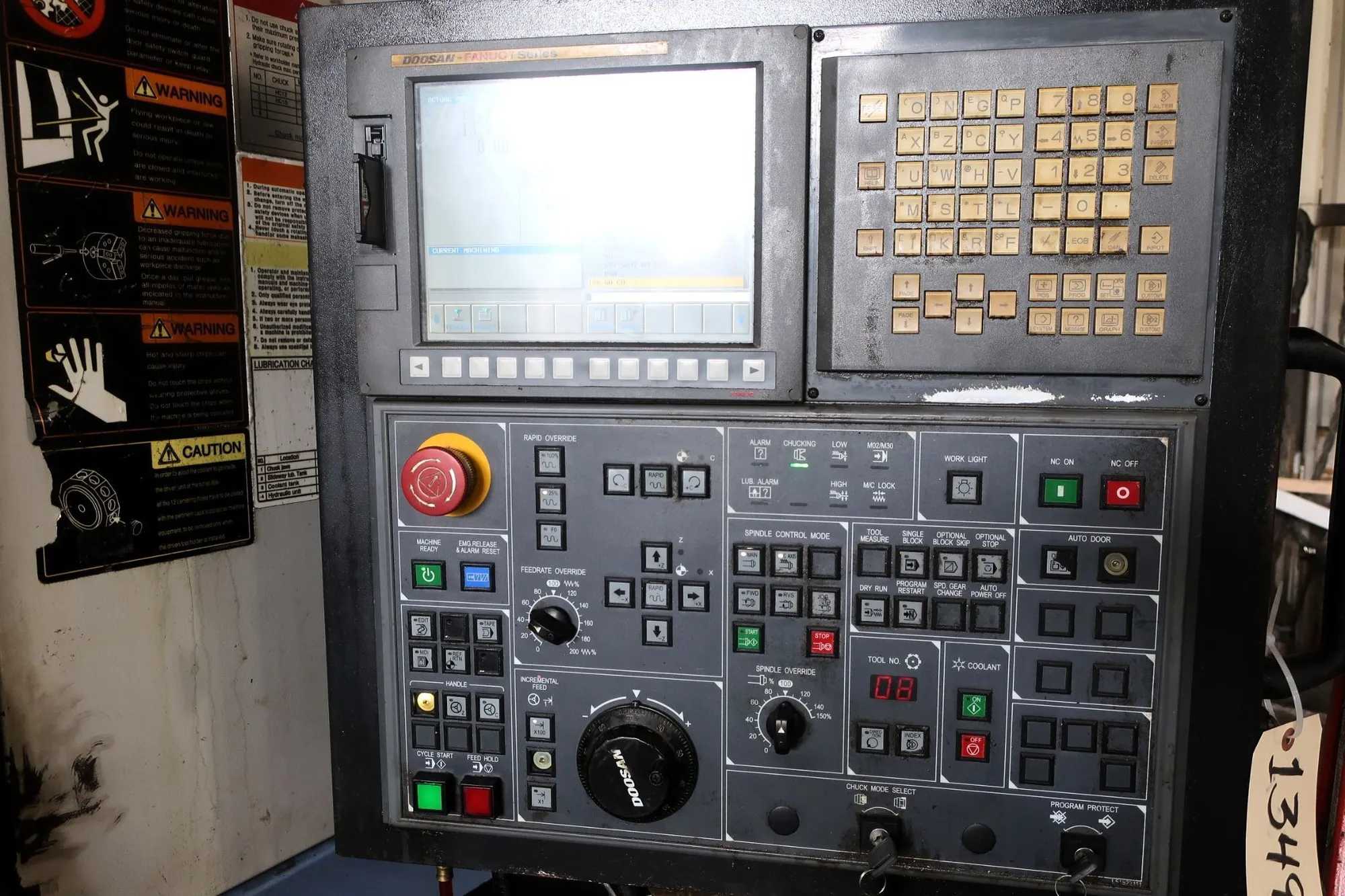 2012 DOOSAN PUMA V400M CNC VERTICAL LATHE, 3-AXIS, 3000 RPM, 22 KW, LIVE TOOLING, 18″ CHUCK - CNC LATHES