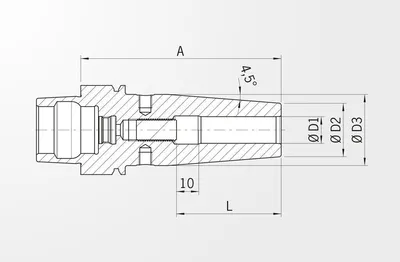 HAUSER A40.140.18 – HSK40A SHRINK CHUCK, 18MM CLAMPING DIAMETER, HSK40A INTERFACE - MACHINE TOOLING