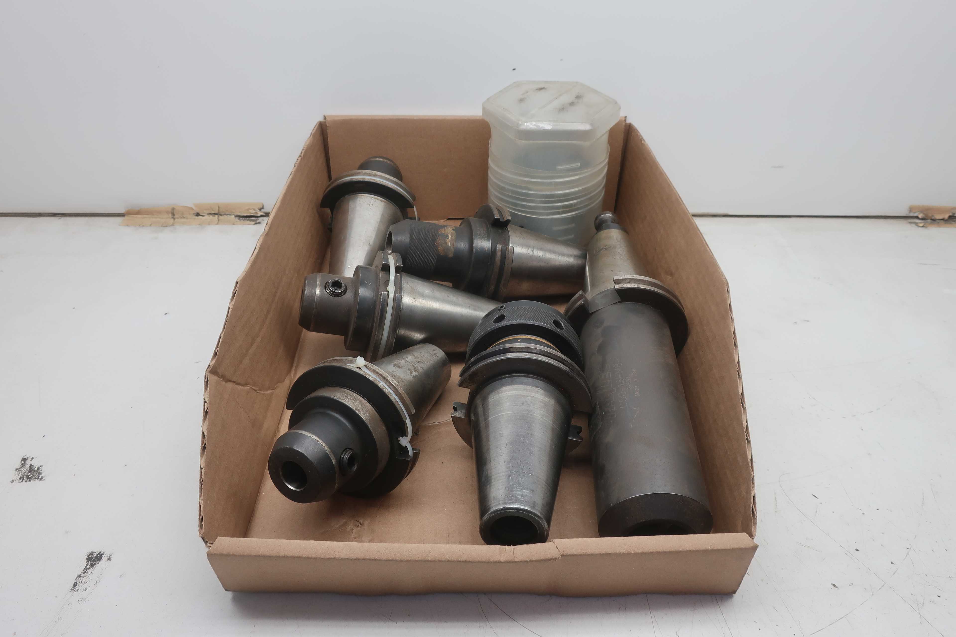 2 TOTES OF ASSORTED TOOL HOLDERS - MACHINING