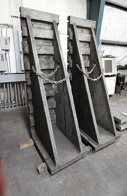 SET OF TWO ANGLE PLATES, 24"W X 34"L BASE X 84"H, 9 T-SLOTS EACH - POSITIONING EQUIPMENT