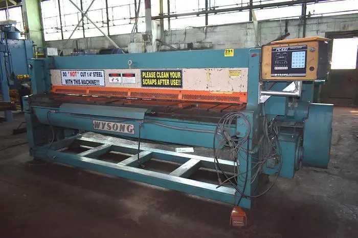 WYSONG 1010 POWER SQUARING SHEAR 10'X10GA 120" BLADE 10HP 60SPM - SWING BEAM SHEARS