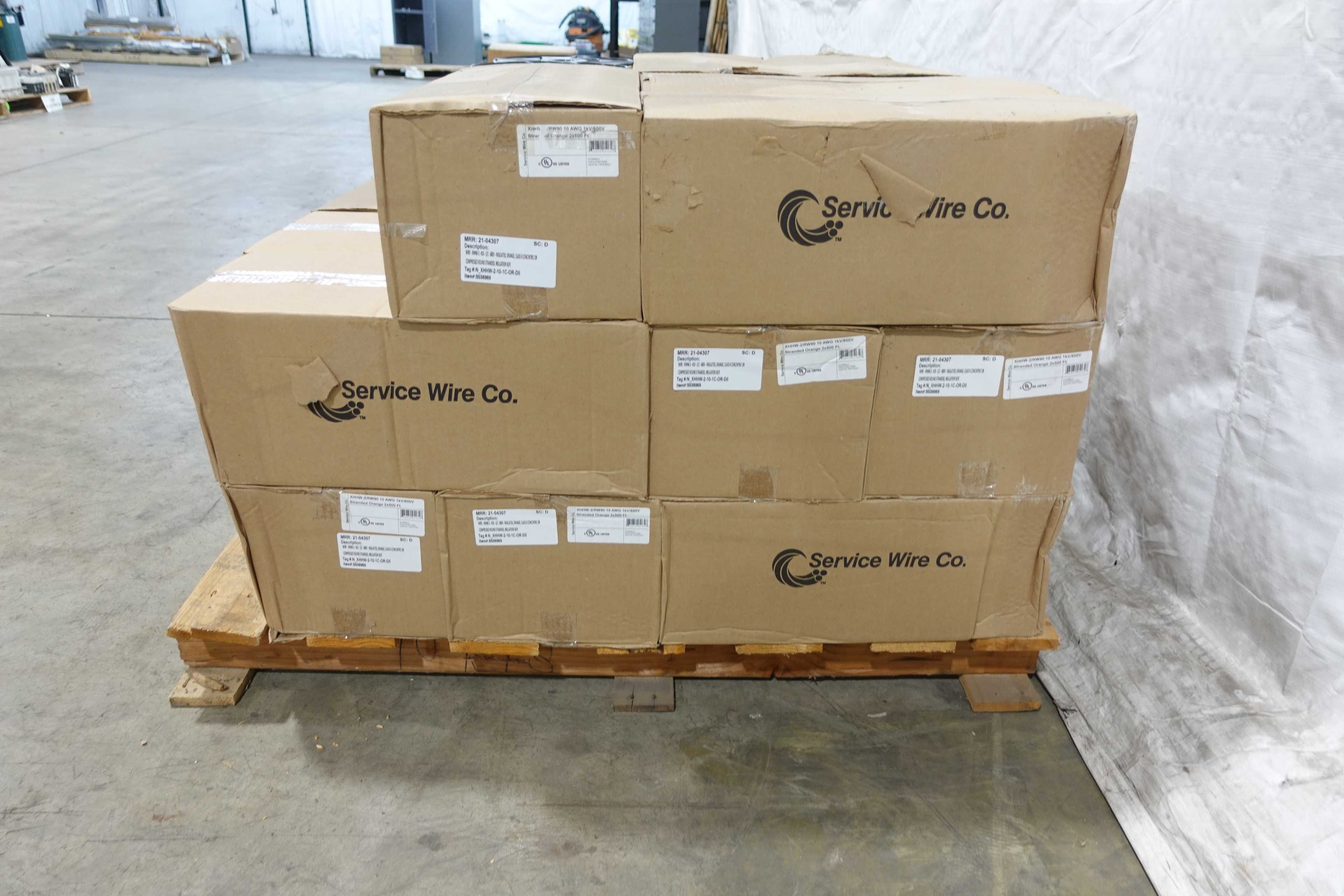SKU 1736039 - PALLET OF SERVICE WIRE CO. XHHW-2/RW90 10AWG 1KV/600V INSULATED WIRE - ELECTRICAL WIRE