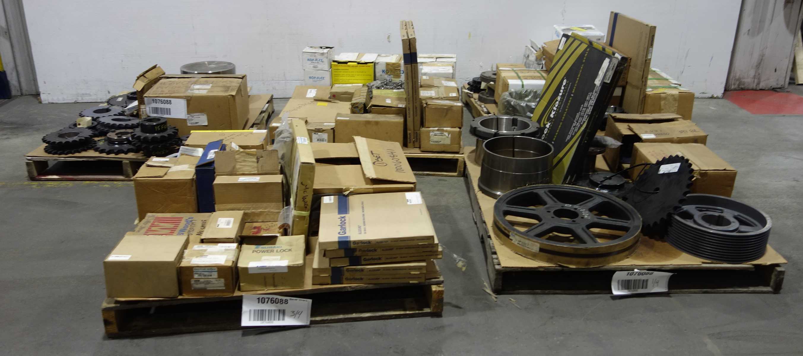 5 PALLETS OF ASSORTED POWER TRANSMISSION REPLACEMENT PARTS - POWER TRANSMISSION