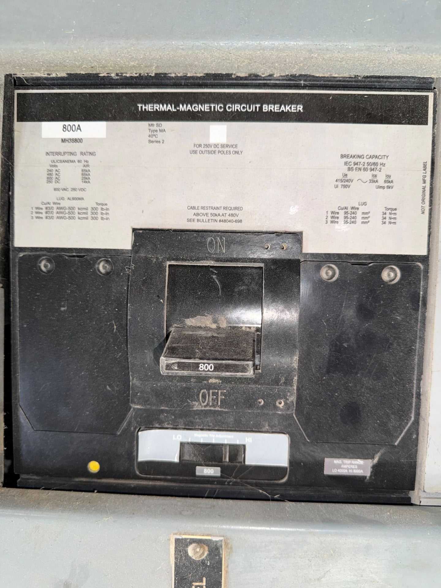 BULK QTY OF ELECTRICAL SWITCHGEAR - SWITCHGEAR